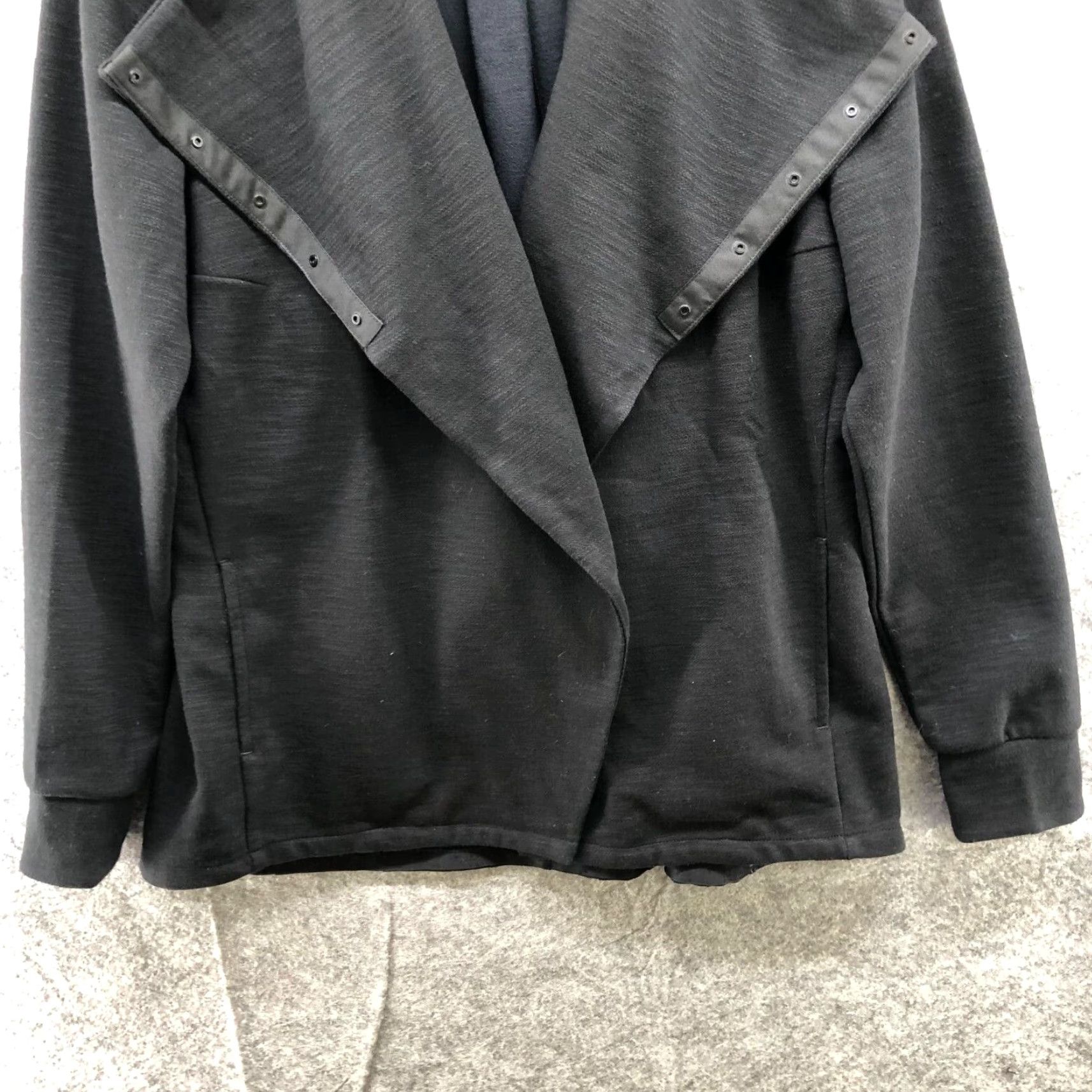 Vintage Deharo Labs Women's Moto Zip Fleece Jacket Black Large Size L / US 10 / IT 46 - 4 Thumbnail