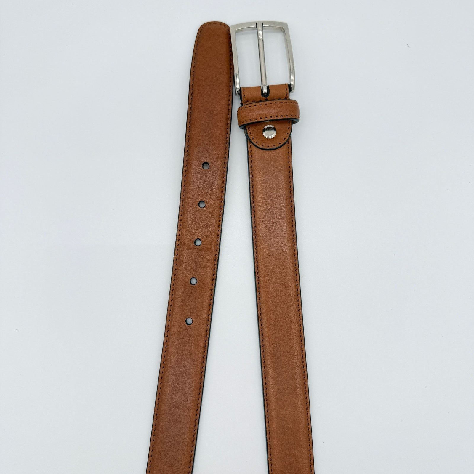 Maus & Hoffman Maus & Hoffman Leather Belt Tan Made in Italy Size 34 Size 34 - 3 Thumbnail