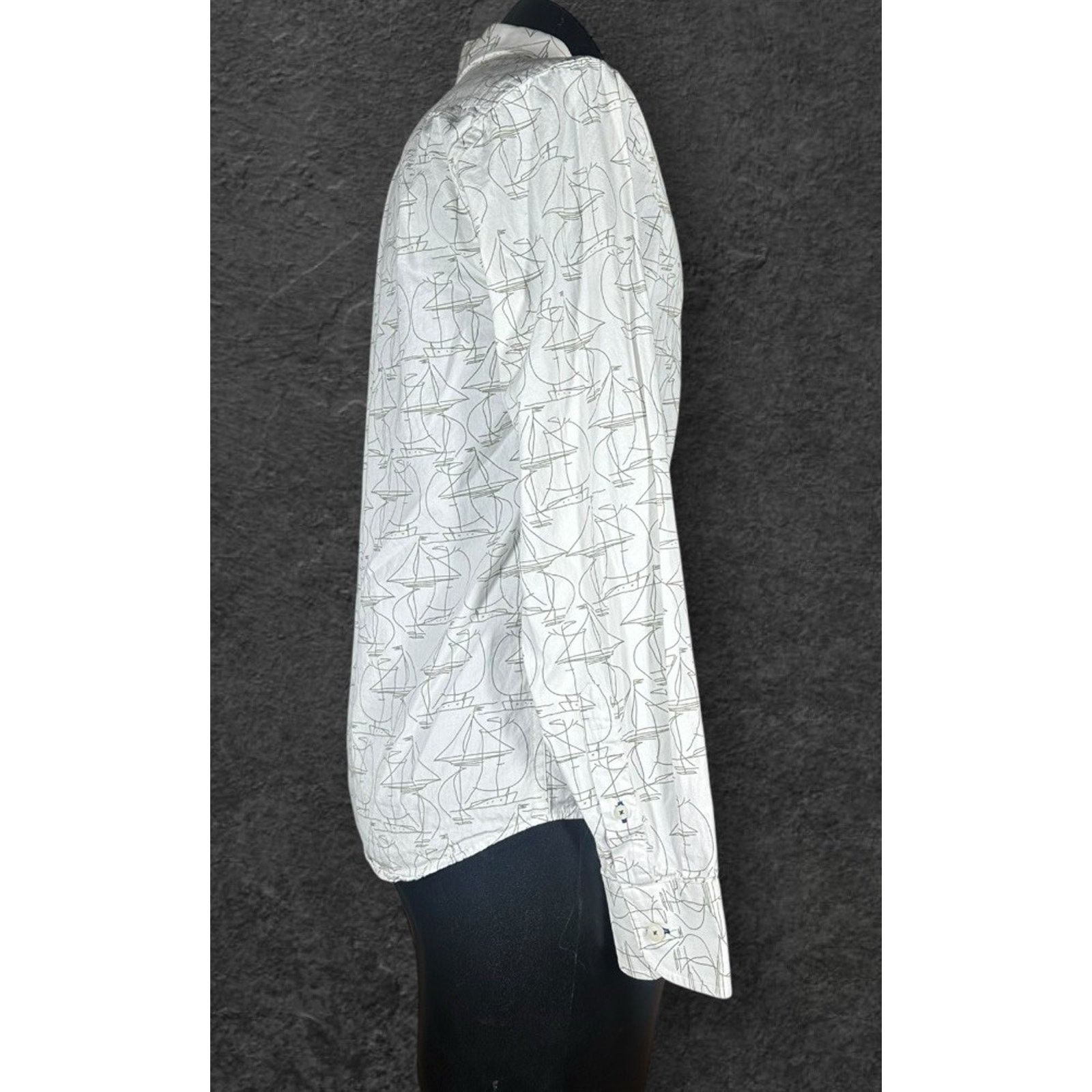 UNTUCKit UNTUCKit White Button Down Shirt Sailboat Nautical M Size US M / EU 48-50 / 2 - 8 Thumbnail