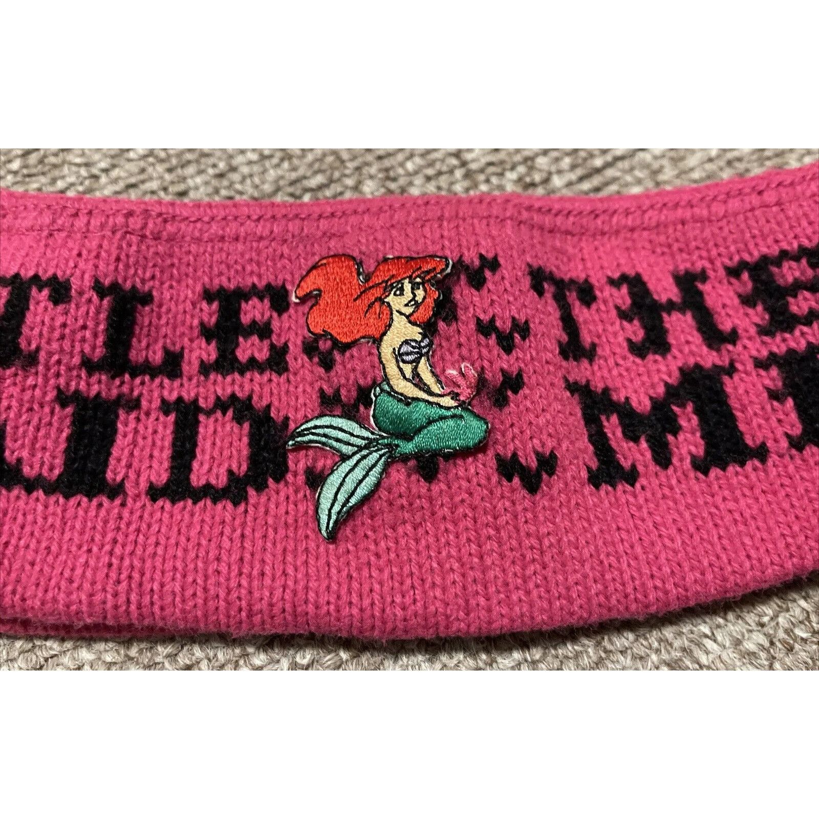 Mickey Unlimited Vintage 90s Disney The Little Mermaid Fleece Ski Winter Head Size ONE SIZE - 5 Thumbnail