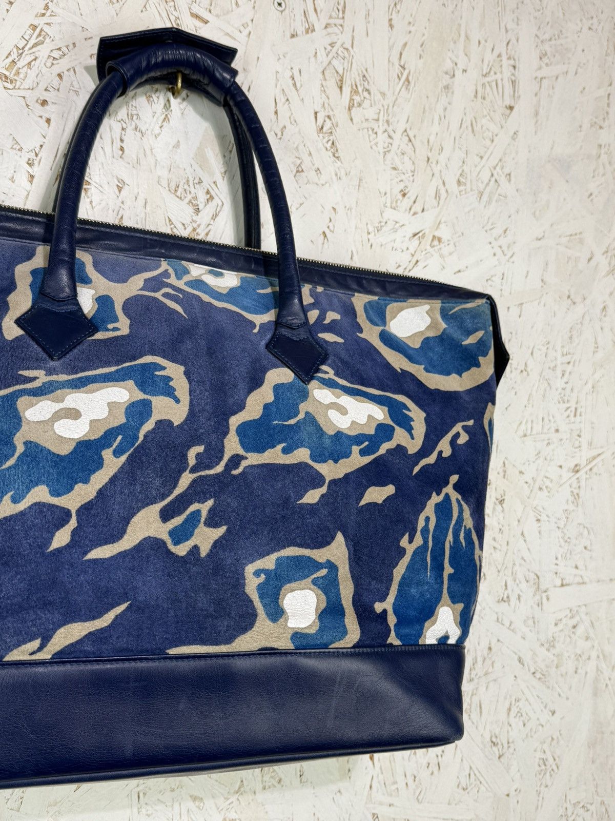 Vivienne Westwood Vivienne Westwood Ocean Camo Suede Leather Travel Bag Size ONE SIZE - 8 Thumbnail