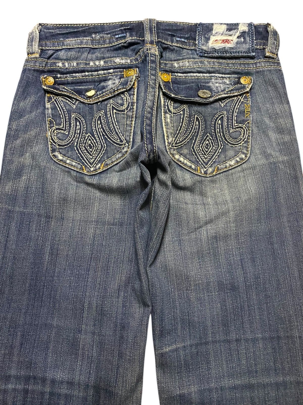 If Six Was Nine Woman Mek Denim Reverse For Care Distressed Flare Jeans Size US 30 / EU 46 - 4 Thumbnail
