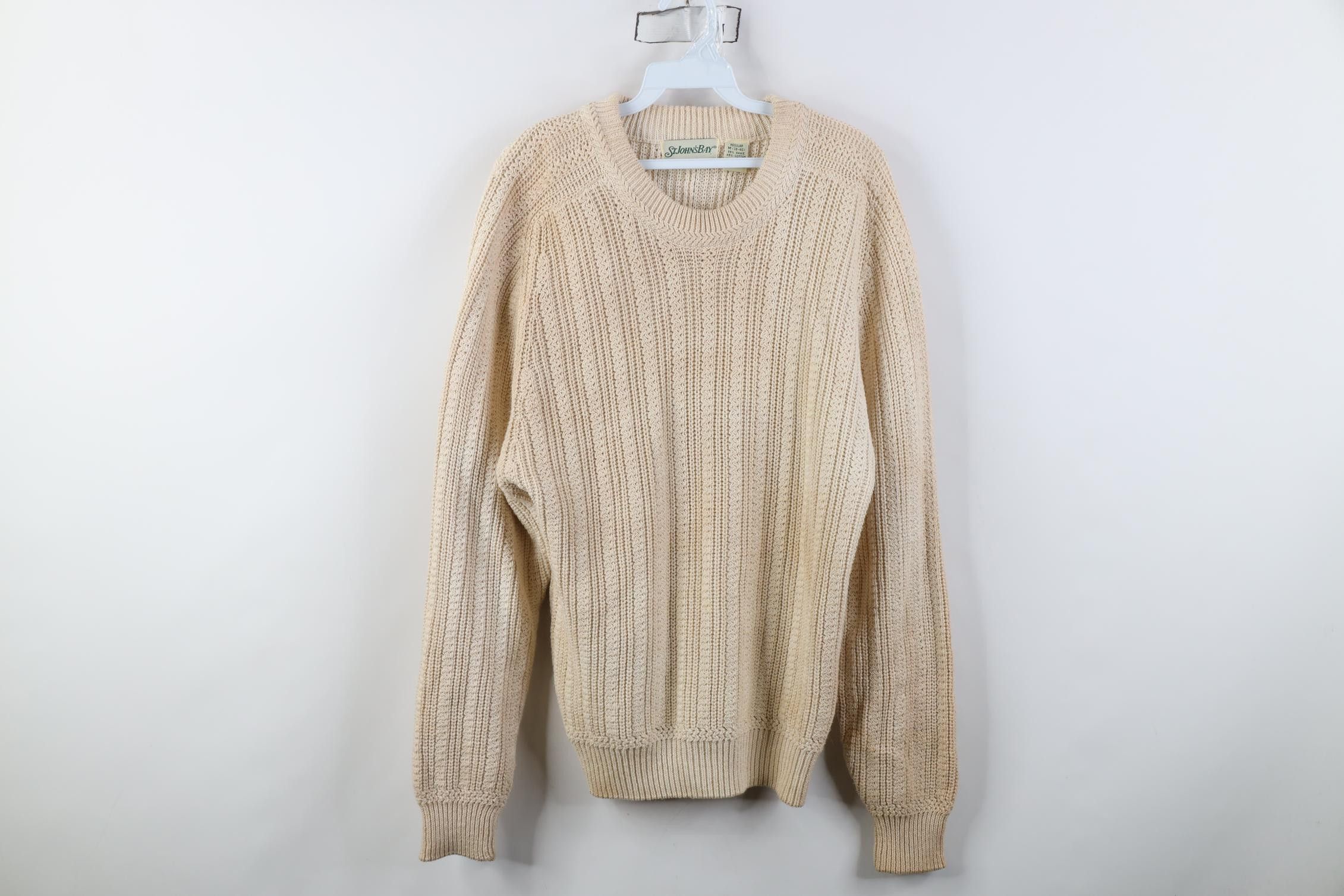 Vintage Vintage 90s Streetwear Chunky Ribbed Knit Crewneck Sweater Size US M / EU 48-50 / 2 - 1 Thumbnail