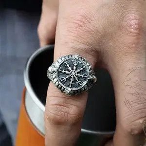 Other 925 Silver Plated Adjustable Lucky Rune Ring for Men Women Size ONE SIZE - 1 Thumbnail