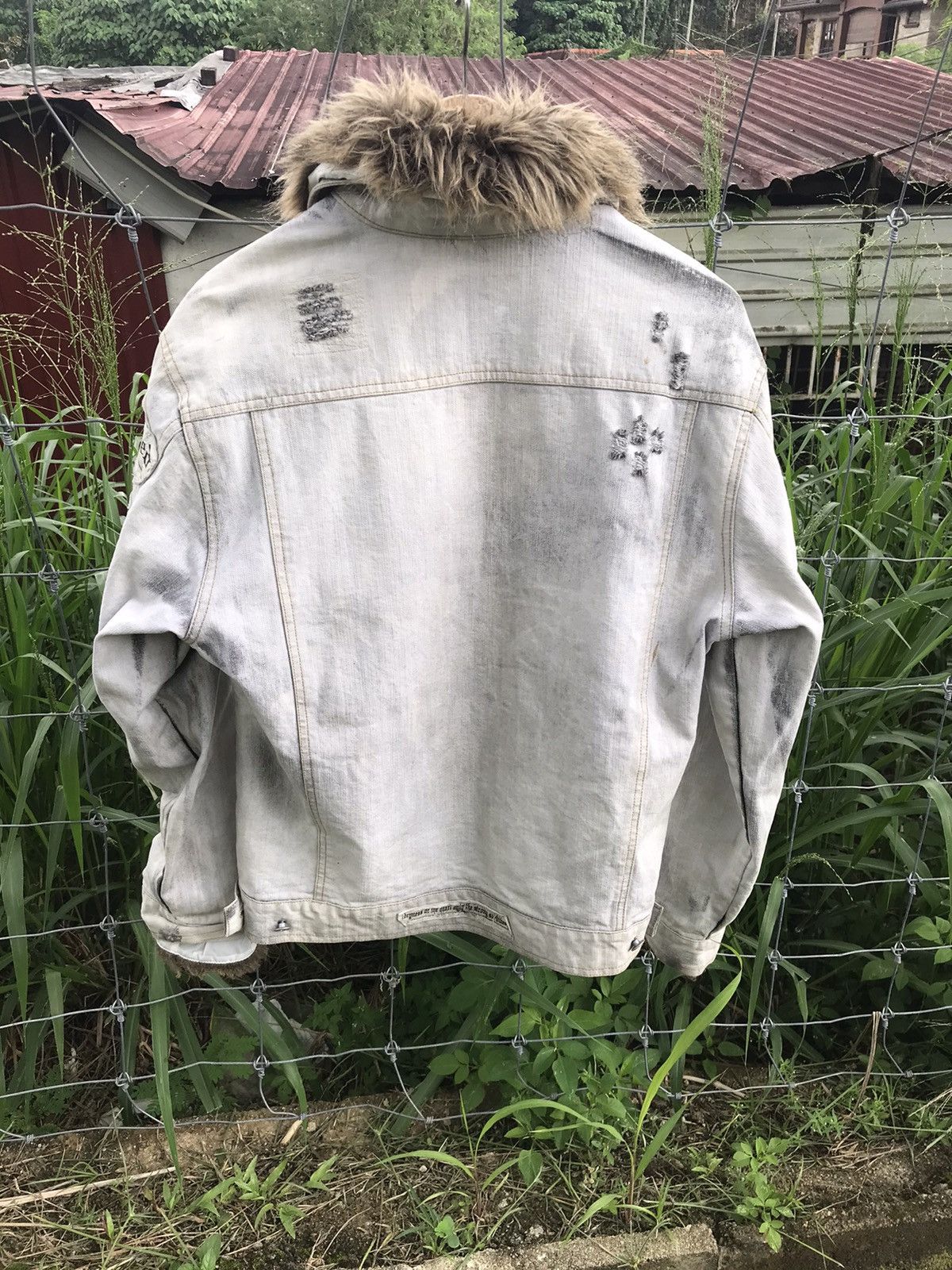 If Six Was Nine × In The Attic In The Attic Mink Fur Denim Jacket Size US M / EU 48-50 / 2 - 6 Thumbnail