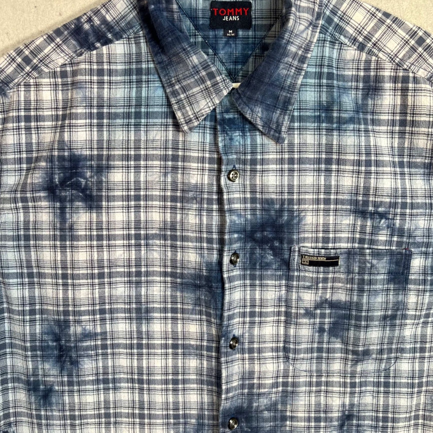 Tommy Hilfiger VINTAGE Tommy Hilfiger Jeans Plaid Button-Up Shirt Medium 100% Cotton Mens Size US M / EU 48-50 / 2 - 4 Thumbnail