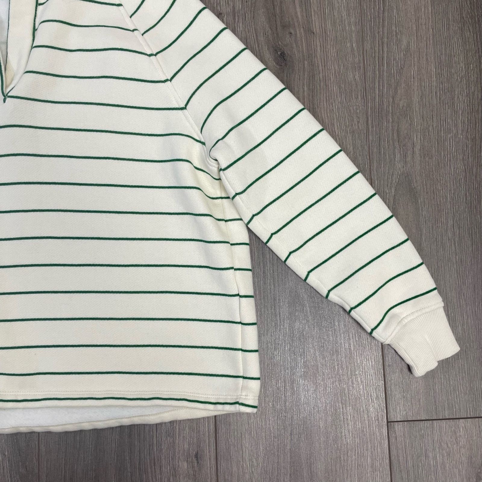Madewell Madewell Betterterry Polo Striped Sweatshirt US Women's XS Size XS / US 0-2 / IT 36-38 - 3 Thumbnail