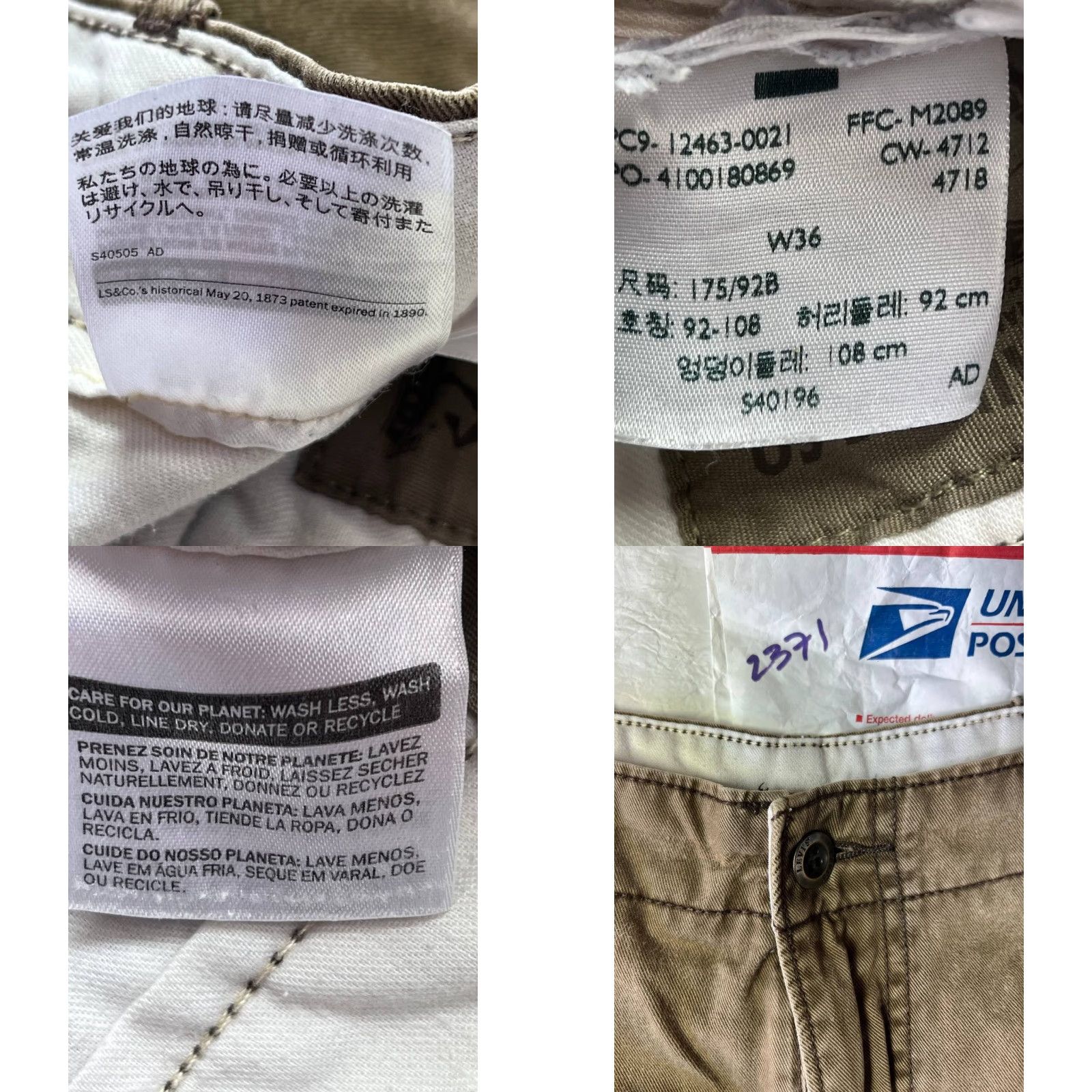 Levi's VINTAGE Levi's Cargo Shorts Men 36x10 Brown Canvas Distressed Grunge Cargo Pockets Workwear Casual Regular Mens Badges Size US 36 / EU 52 - 10 Thumbnail
