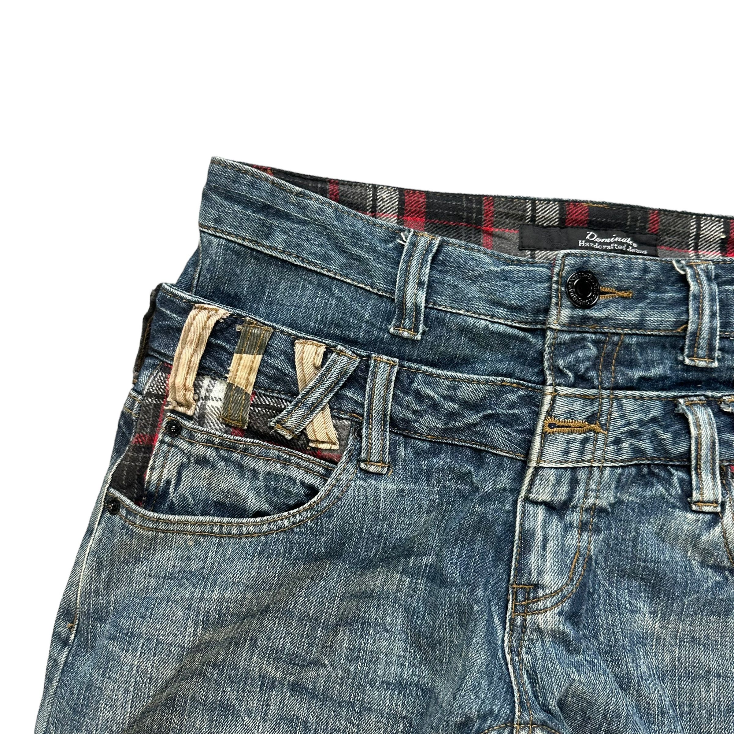 Japanese Brand DOMINATE Handcraft Jeans Double Waist Denim Pant #9108-57 Size US 34 / EU 50 - 3 Thumbnail
