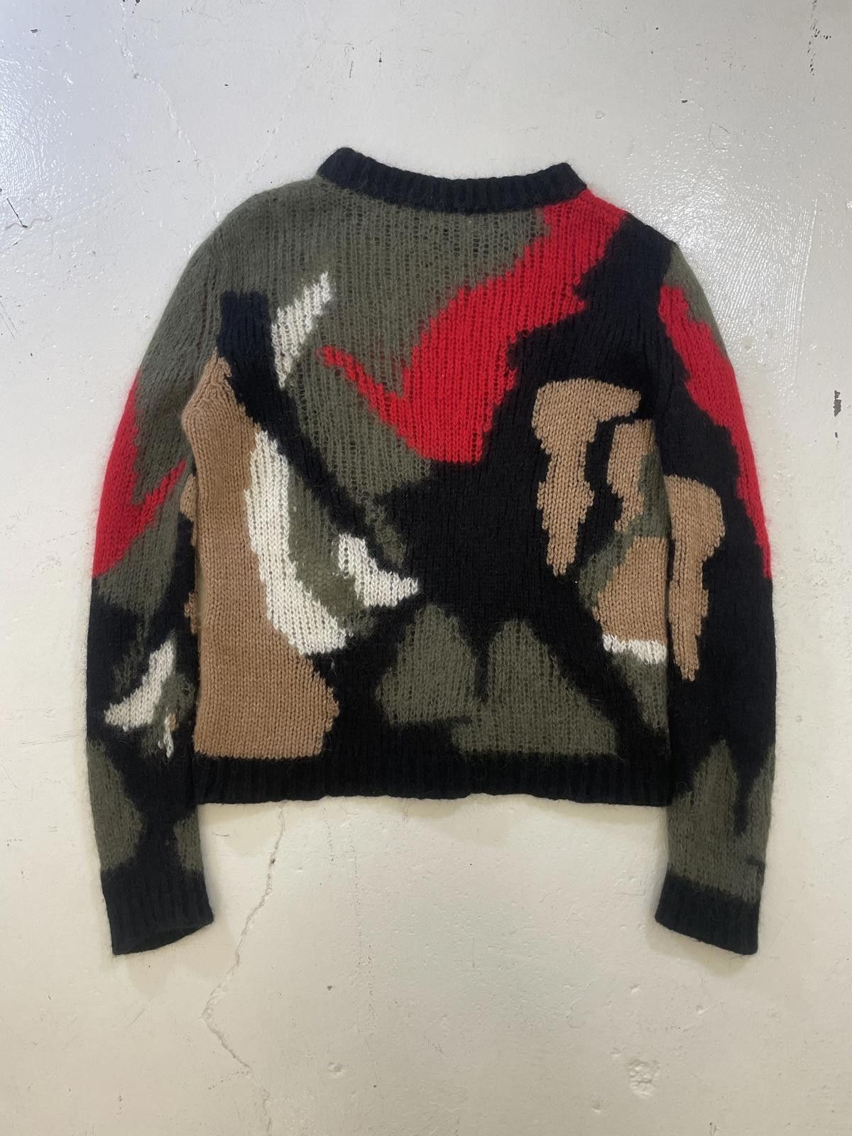 Saint Laurent Paris Saint Laurent Mohair camo sweater Size US S / EU 44-46 / 1 - 6 Thumbnail