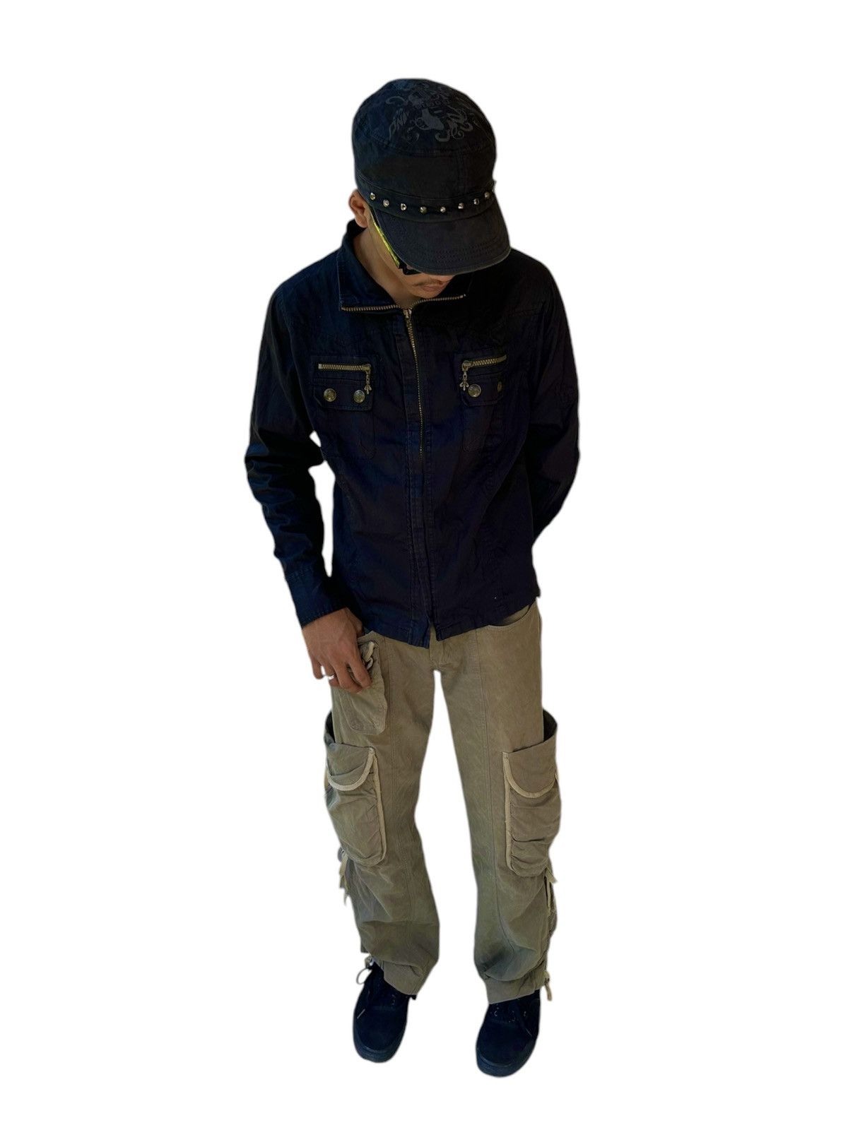 PPFM × Tornado Mart 2000s Military Tough Jeans Multi Cargo Pants Size US 32 / EU 48 - 2 Thumbnail