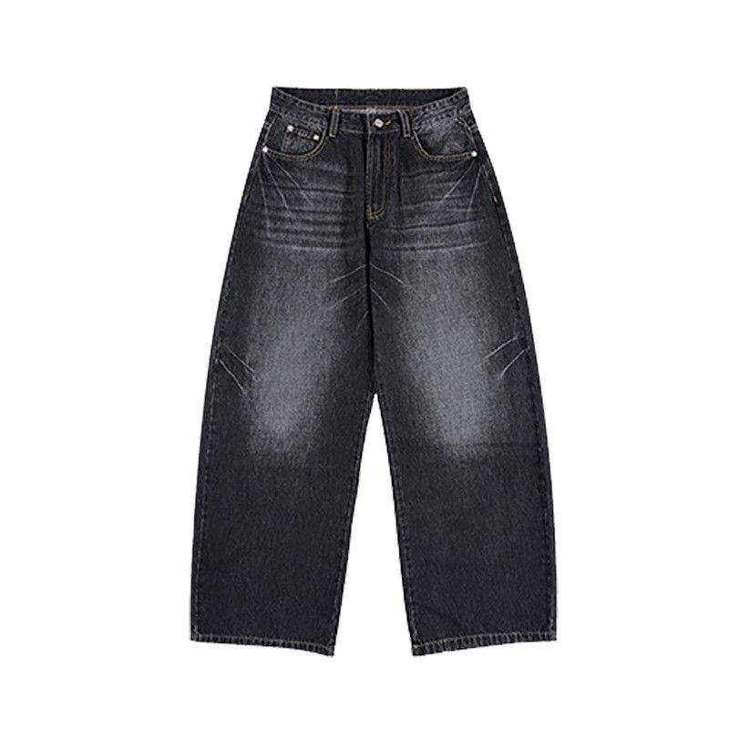 Japanese Brand American street washed distressed wide-leg jeans for men Size US 32 / EU 48 - 5 Thumbnail