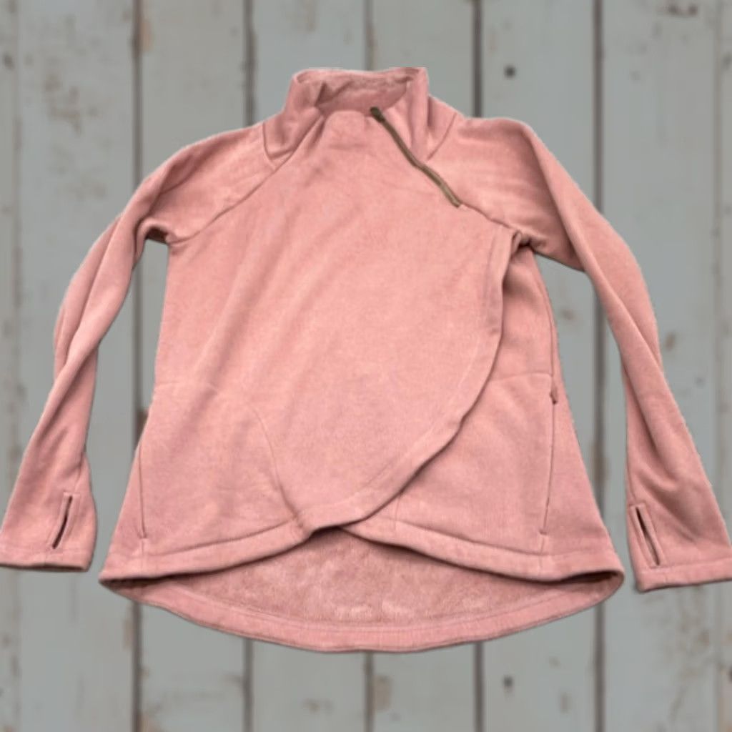 Athleta Athleta Pullover Sweater Women XS Mauve Fleece Zip Pocket High Neck Knit Solid 2XS Pink 5898 Size XXS / US 00 / IT 34 - 1 Thumbnail