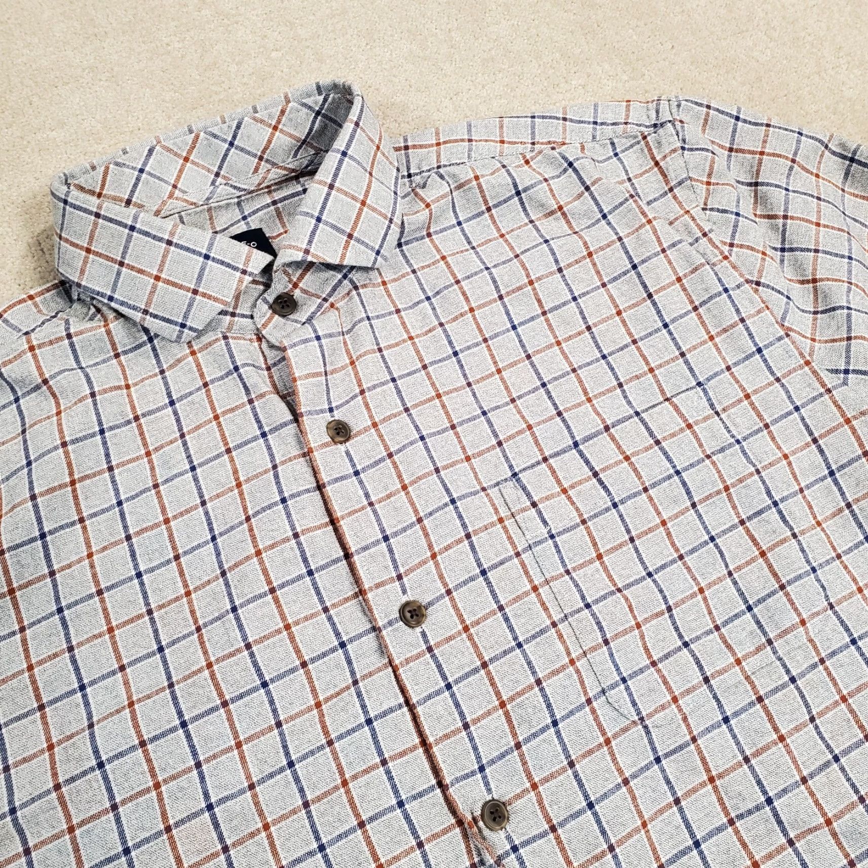 johnnie-O johnnie-O Shirt Mens L Gray Top Shelf Button Up Long Sleeve Plaid Check Collared Cotton Lightweight Casual Vintage No Size US L / EU 52-54 / 3 - 2 Thumbnail