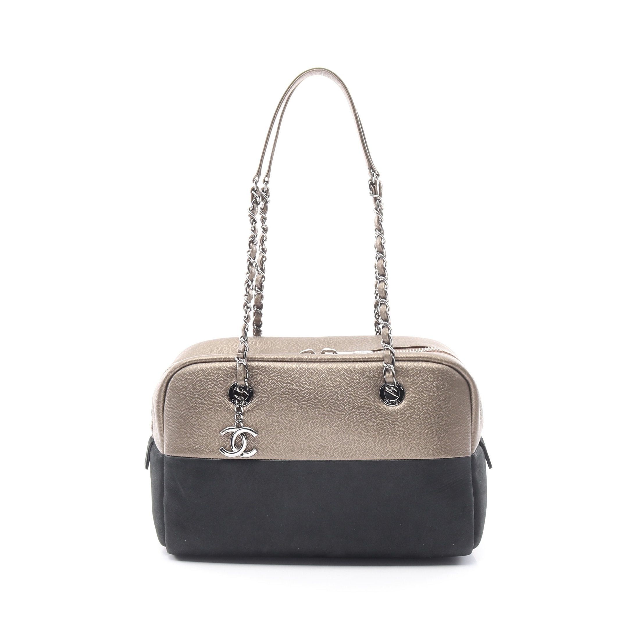 Chanel Chanel Coco Mark Charm Chain Shoulder Bag Caviar Skin Velvet Calfskin Black Bronze Silver Hardware Size ONE SIZE - 1 Thumbnail