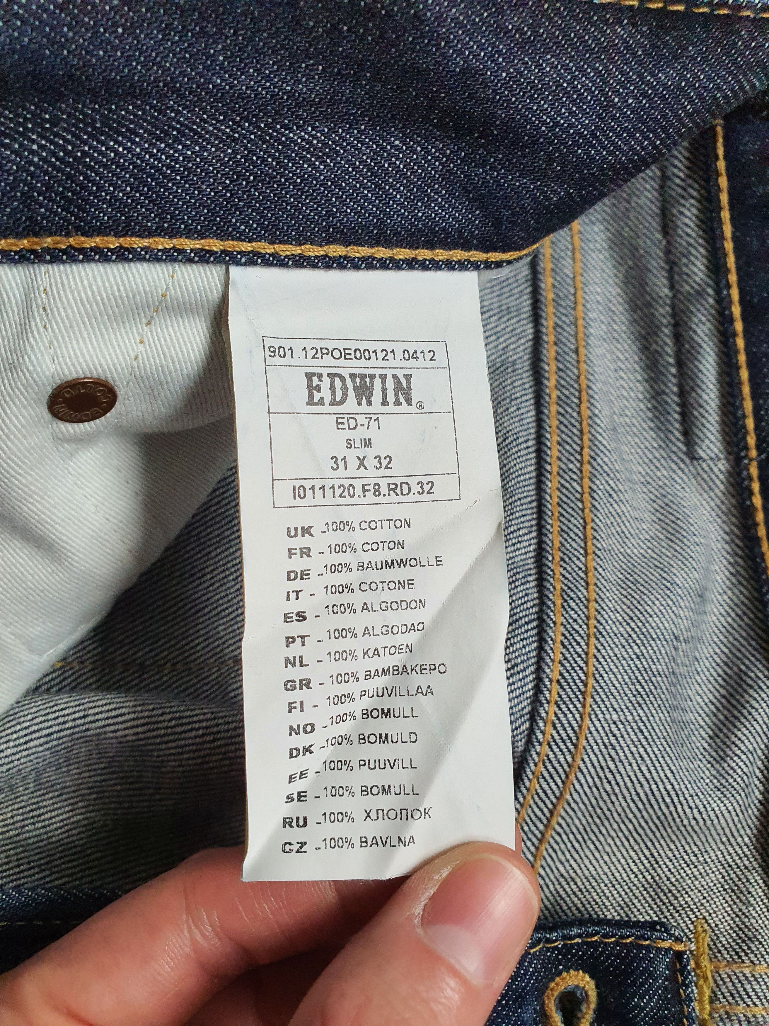 Edwin ED-71 SLIM - Denim Jeans (Regular Slim, Mid Rise) - W31 Size US 31 - 6 Thumbnail