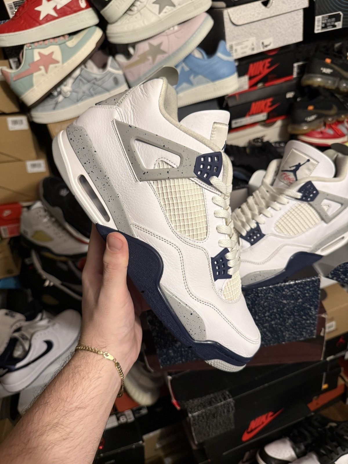Jordan Brand Jordan retro 4 midnight navy sz 13 Size US 13 / EU 46 - 1 Thumbnail