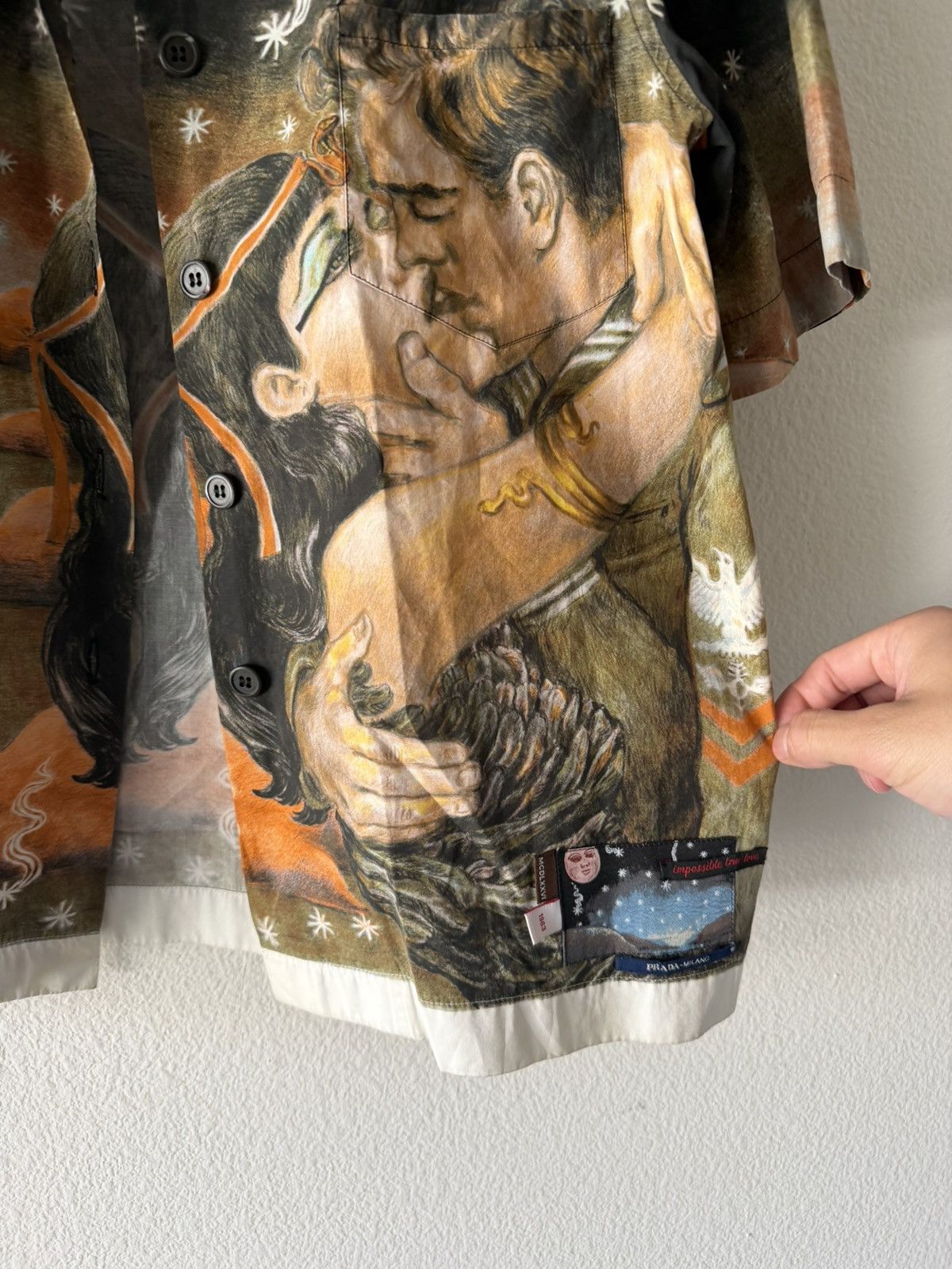 Prada AW16 Impossible True Love Orange Camp Shirt 38 Size US XS / EU 42 / 0 - 3 Thumbnail