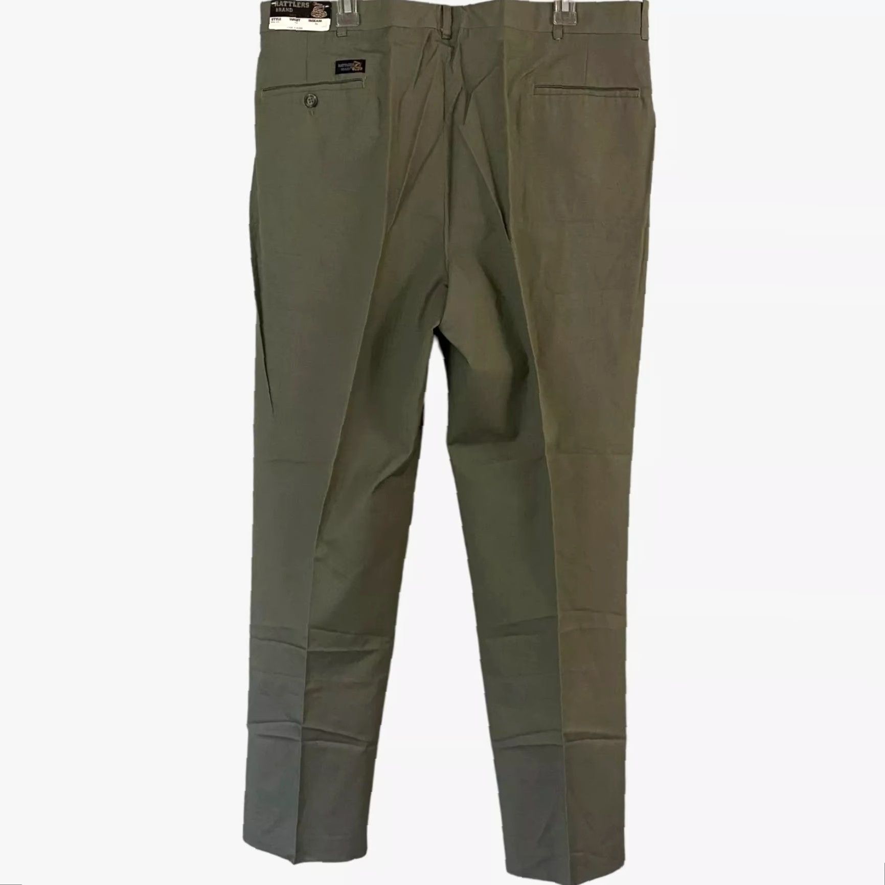J Brand VINTAGE Rattlers Brand Pleated Dress Pants Mens 38X33 Green Ripstop Casual Workwear Size US 38 / EU 54 - 3 Thumbnail