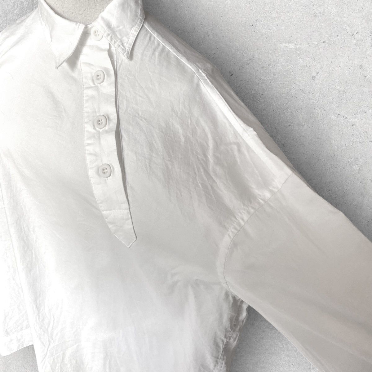 Yohji Yamamoto SS03 Slant Buttons Oversize Shirt Size S / US 4 / IT 40 - 4 Thumbnail