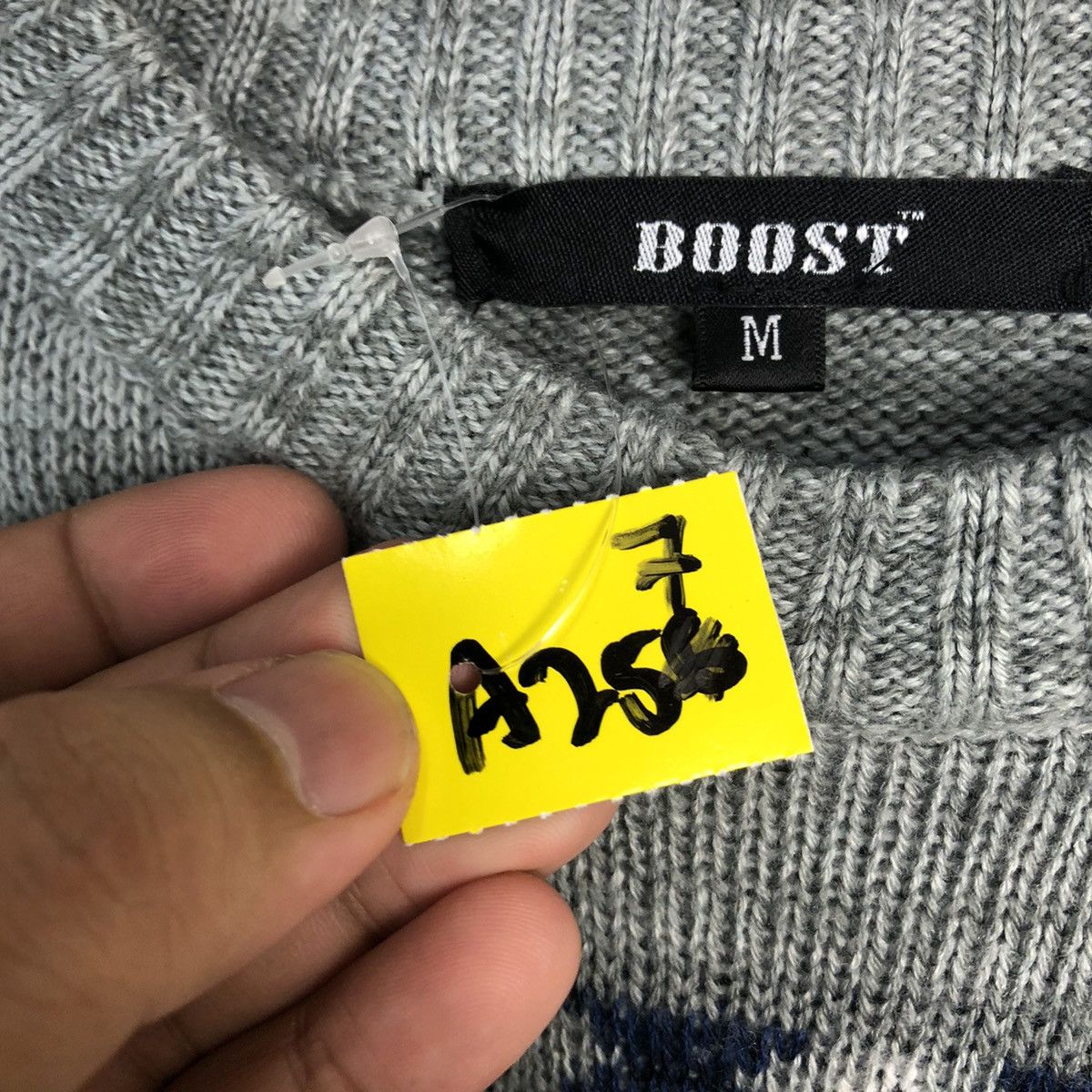 Vintage Boost Grey navajo art design sweatshirt Knitwear #A257 Size US S / EU 44-46 / 1 - 10 Thumbnail