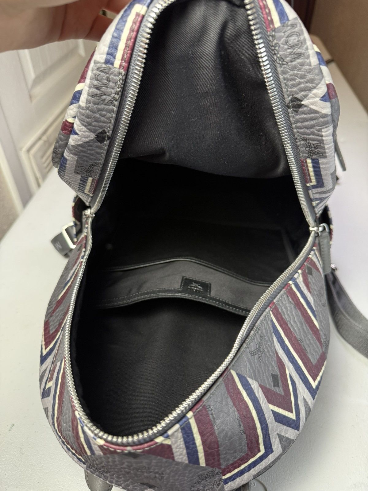 MCM MCM Geometric Chevron Visetos Backpack | Leather Trim | Lot Size ONE SIZE - 7 Thumbnail