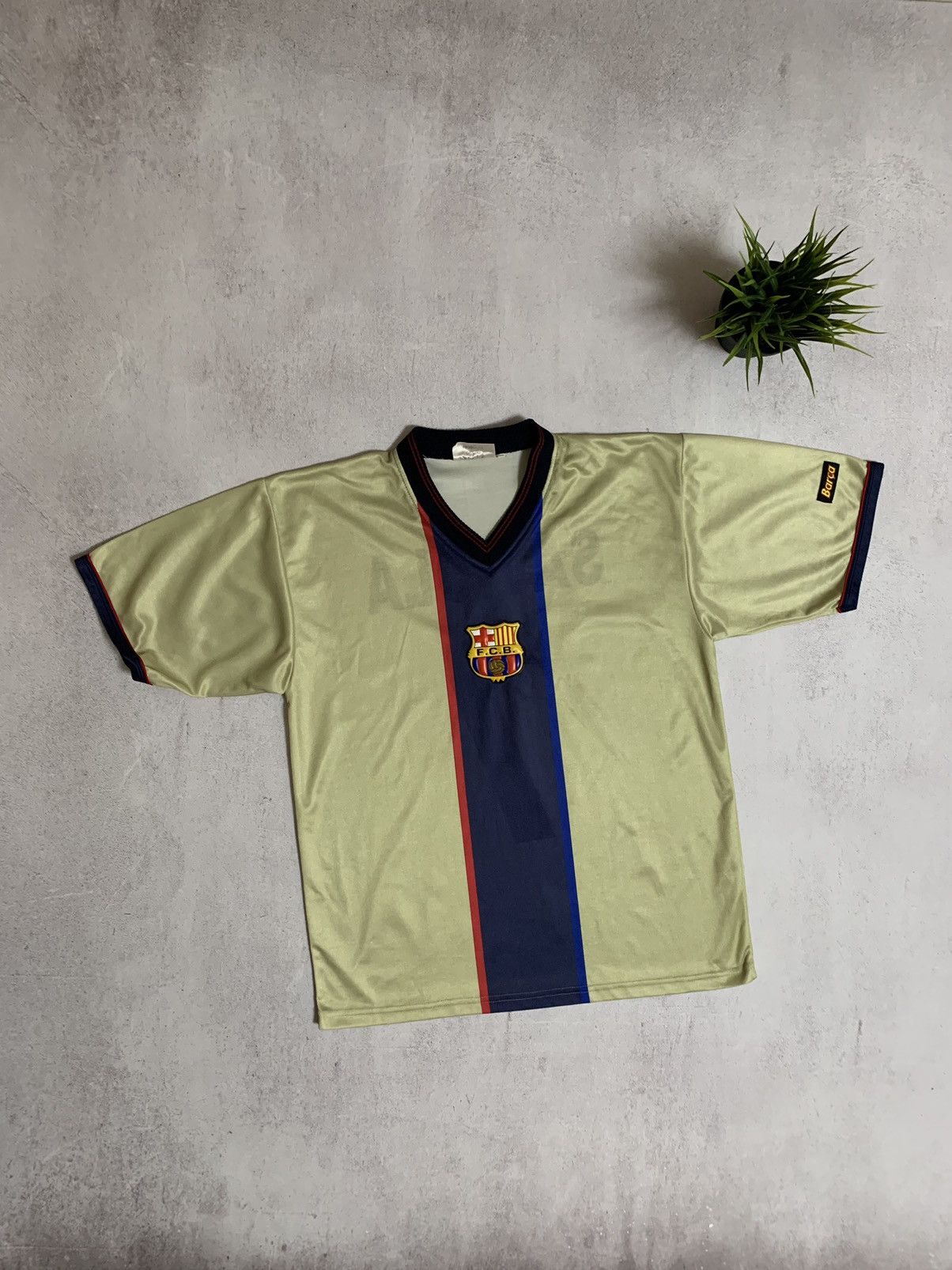 Pre-owned F C Barcelona X Soccer Jersey Vintage Barcelona Saviola 7 Soccer Jersey T Shirt Tee 90's In Blue