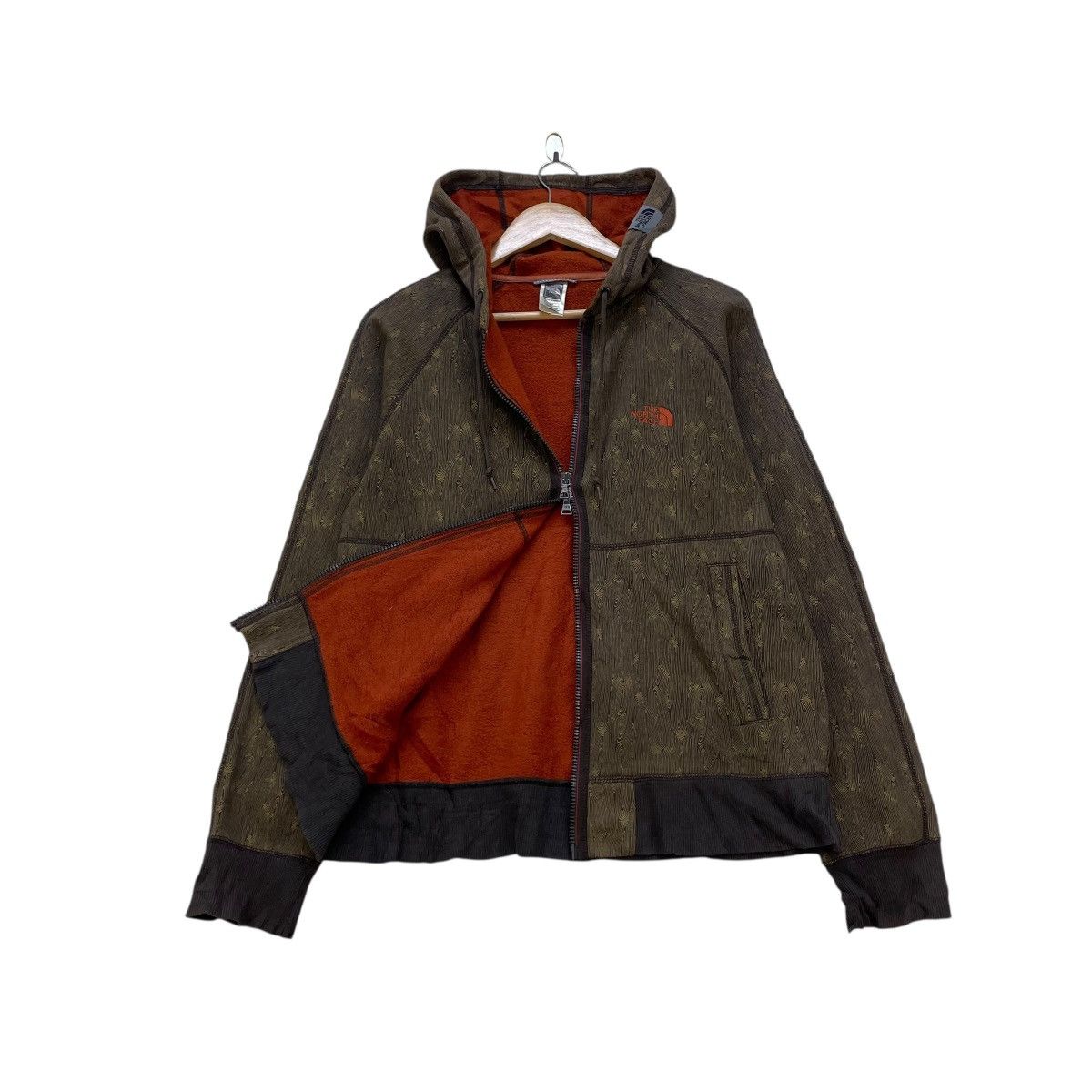 The North Face 💥Vintage TNF The North Face Wood Grain Bamboo Zip Up Size US M / EU 48-50 / 2 - 1 Thumbnail