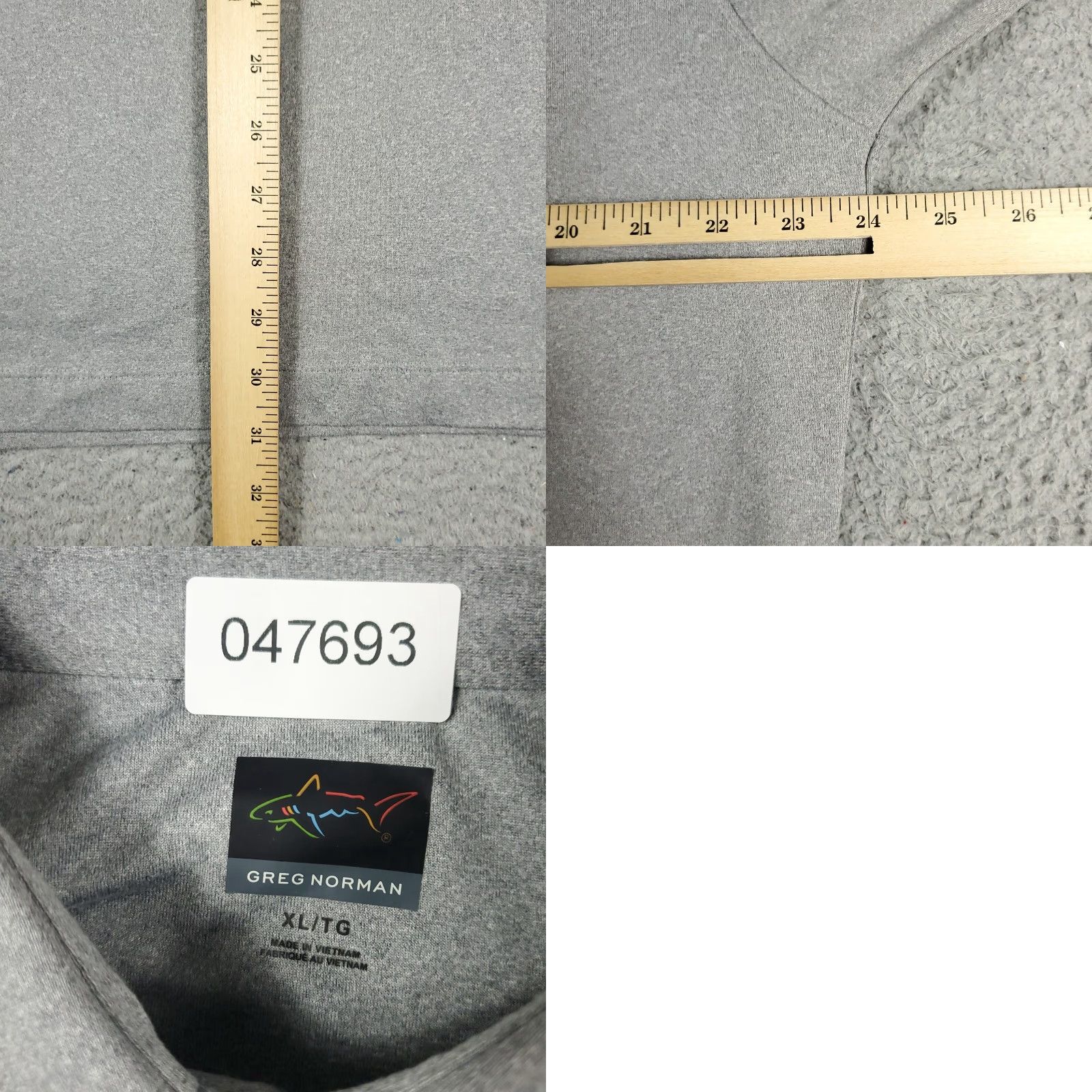 Vintage Greg Norman Polo Shirt Mens Size XL Gray Shark Casual Long Sleeve Blue Size US XL / EU 56 / 4 - 8 Thumbnail