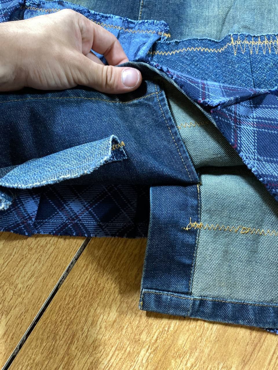 Vintage Y2K Bondage Zip Denim Maxi Mini Skirt Size 30" / US 8 / IT 44 - 15 Thumbnail