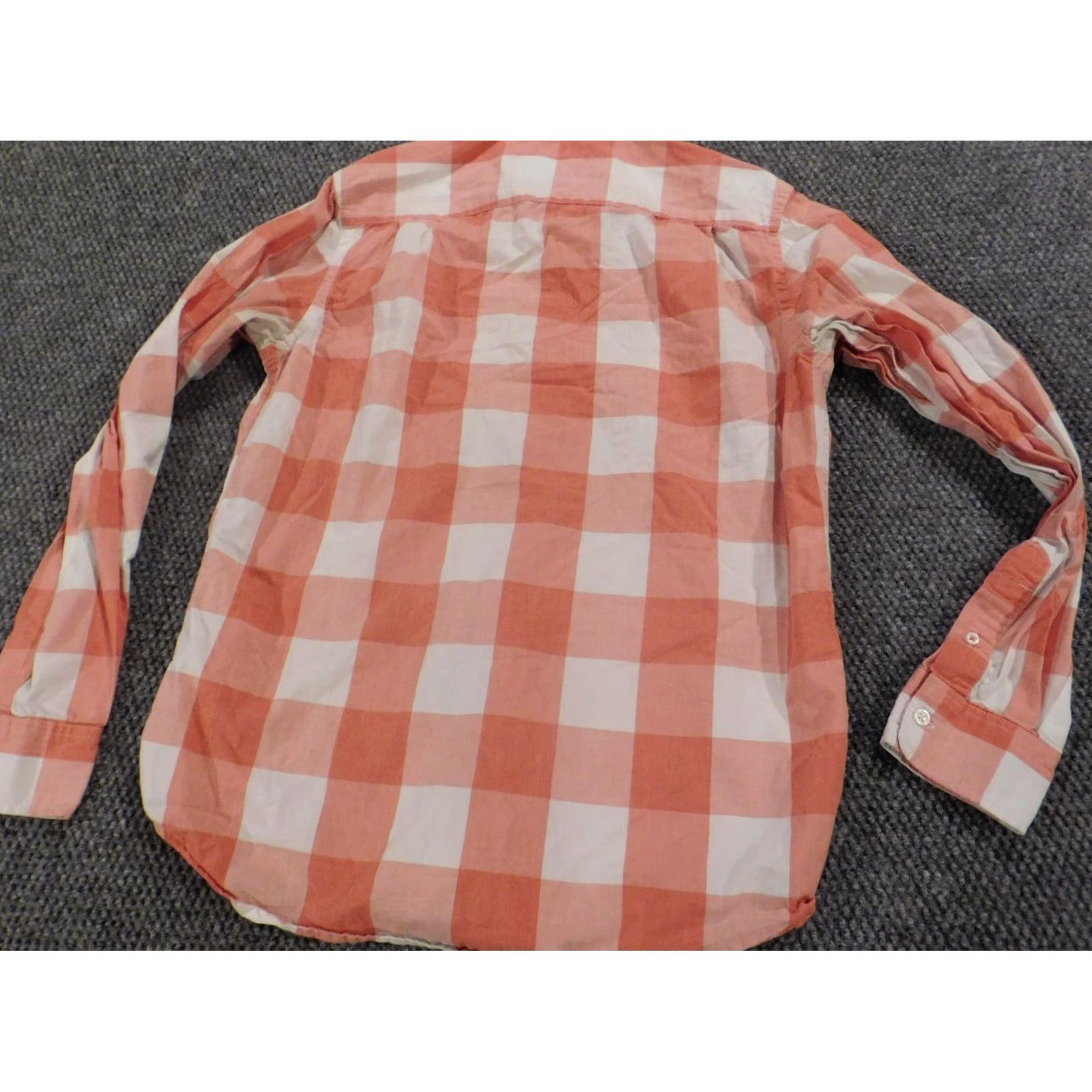 Old Navy Old Navy Shirt Small Plaid Button-Down Slim Orange Short Sleeve Mens Size US S / EU 44-46 / 1 - 7 Thumbnail