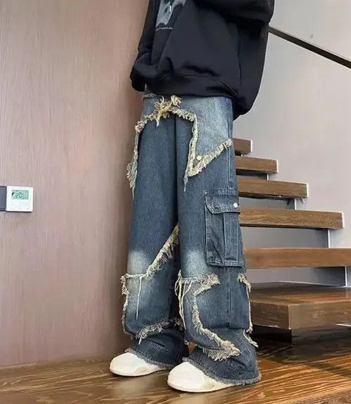 VIBE Star Embroidered Jeans Size US 34 / EU 50 - 4 Thumbnail