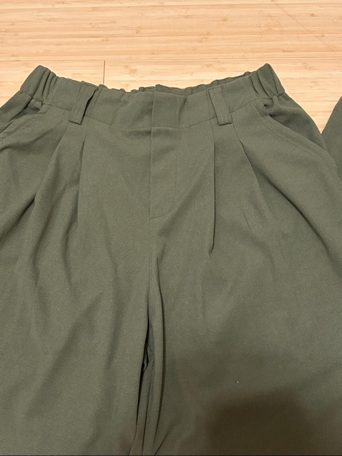 Other NWOT Flex High Waisted Pocket Wide Leg Waffle Work Pants Size 32" / US 10 / IT 46 - 2 Thumbnail