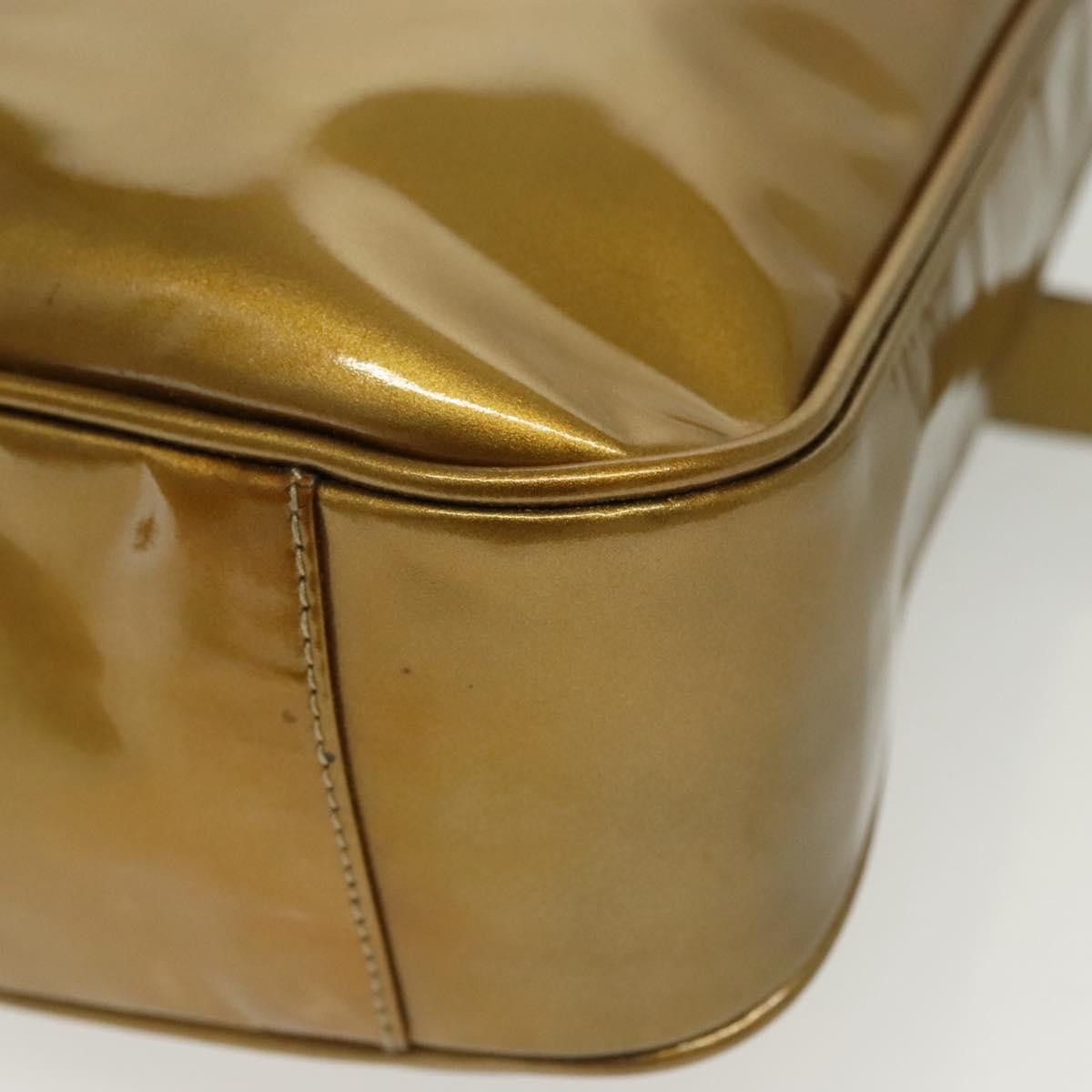Gucci GUCCI Bamboo Hand Bag Patent Leather Beige Gold 001 1014 Size ONE SIZE - 15 Thumbnail