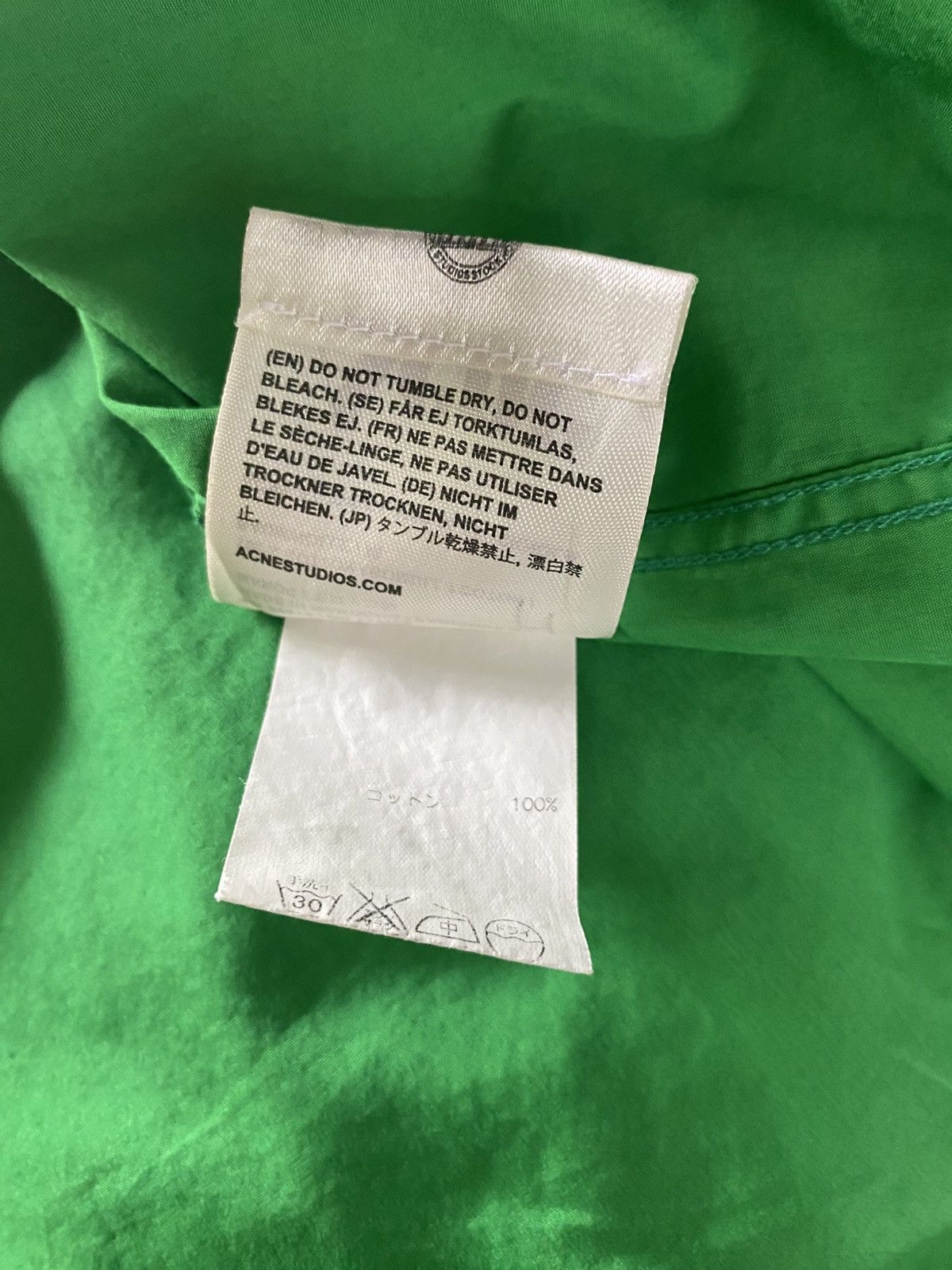 Acne Studios Acne Studios Green Button-Up Shirt Size M / US 6-8 / IT 42-44 - 9 Thumbnail