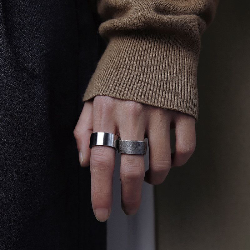 Jewelry Punk Jewelry Rings Open Size Chrome Ring (Size 7-13) Size ONE SIZE - 3 Thumbnail