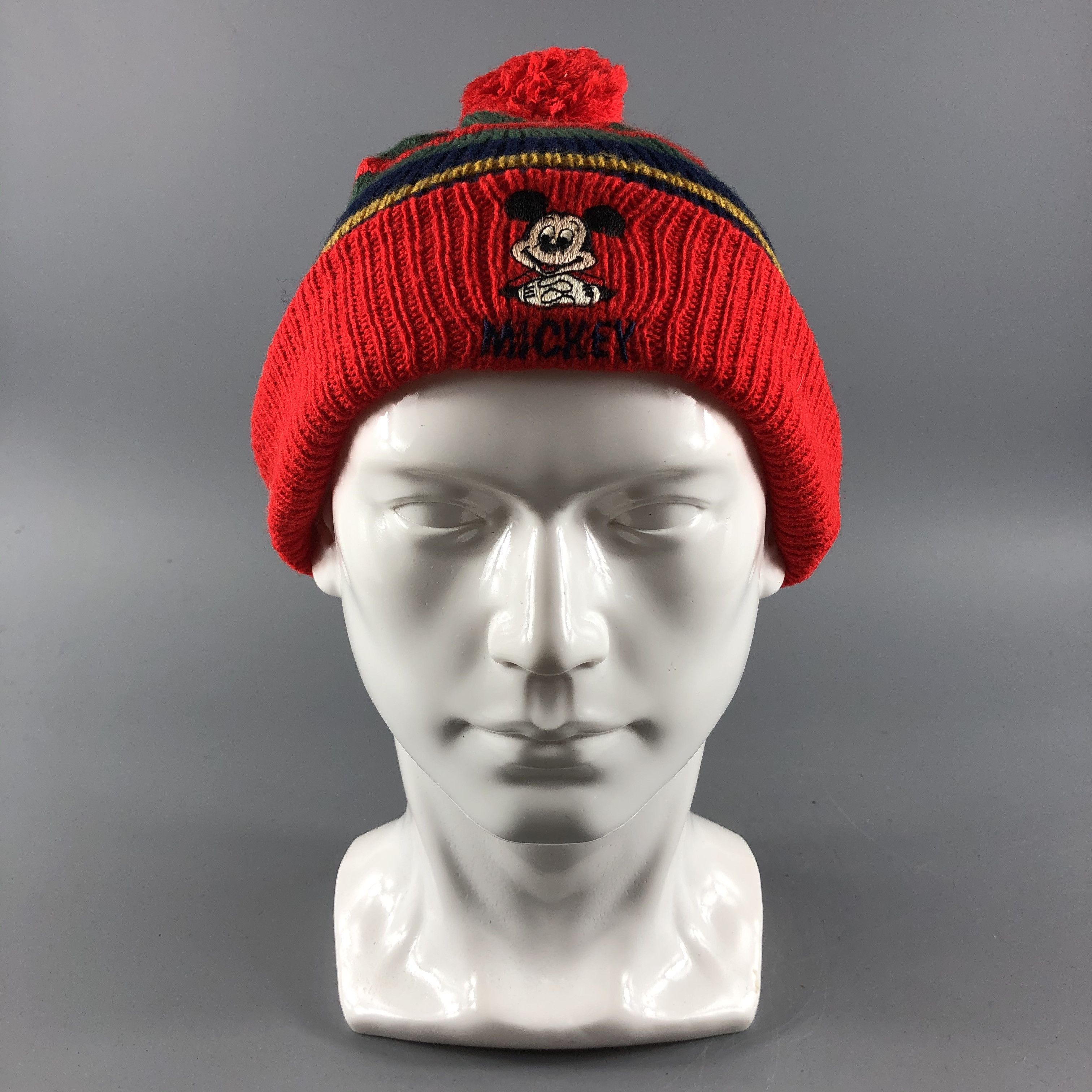 image of Mickey Mouse Hats Disney Beanie Stripe Snow Hat B225, Men's