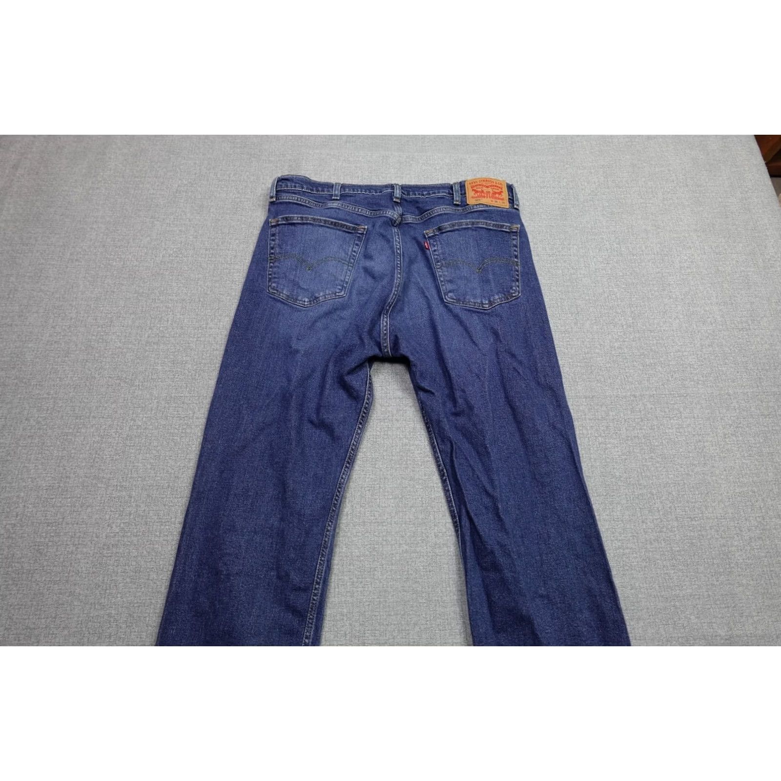 Levi's Levi's 505 Jeans Mens 38x30 Denim Blue Dark Wash 5-Pocket Relaxed Straight Zipper Belt Loops Cotton Blend Jeans Mens Regular Size US 38 / EU 54 - 5 Thumbnail