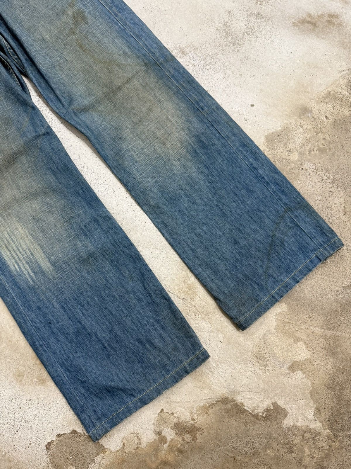 Diesel Wide Leg Diesel Industry Mudwash High OZ Denim Pants Size US 31 - 4 Thumbnail