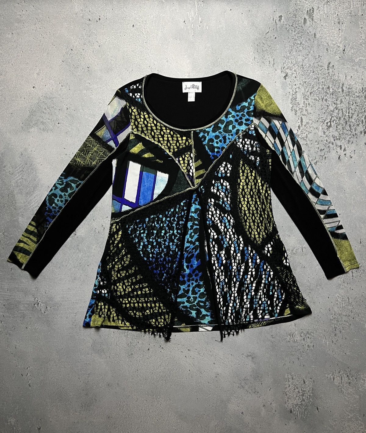 Joseph Ribkoff Joseph Ribkoff Colour-Blocked Tunic In Multicolour Vintage Size XL / US 12-14 / IT 48-50 - 4 Thumbnail