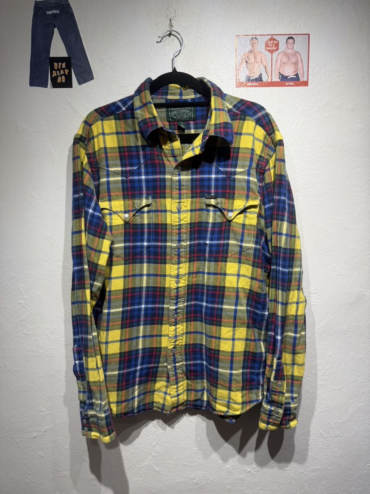 Polo Ralph Lauren Vintage Polo Country Ralph Lauren Flannel Size US L / EU 52-54 / 3 - 1 Thumbnail
