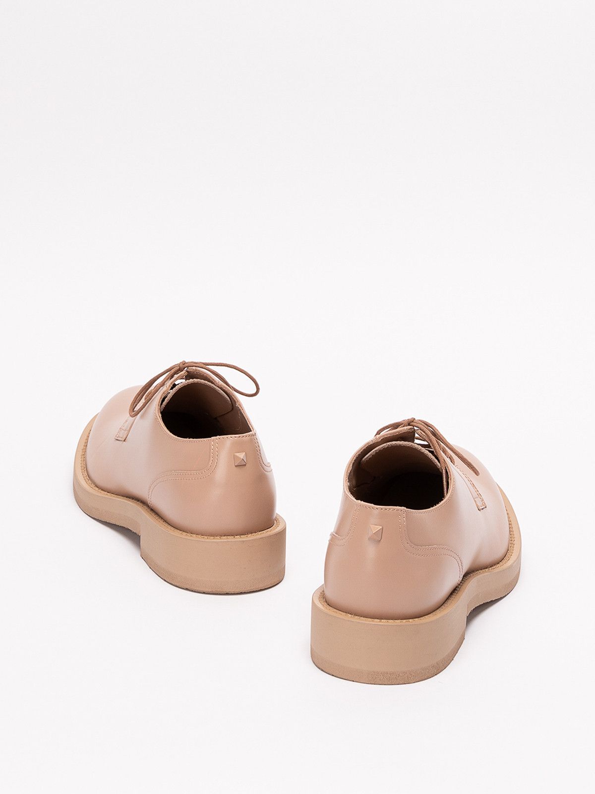 Valentino o1y0525 Leather Lace-up Shoes in Blush Size US 7 / EU 40 - 3 Thumbnail