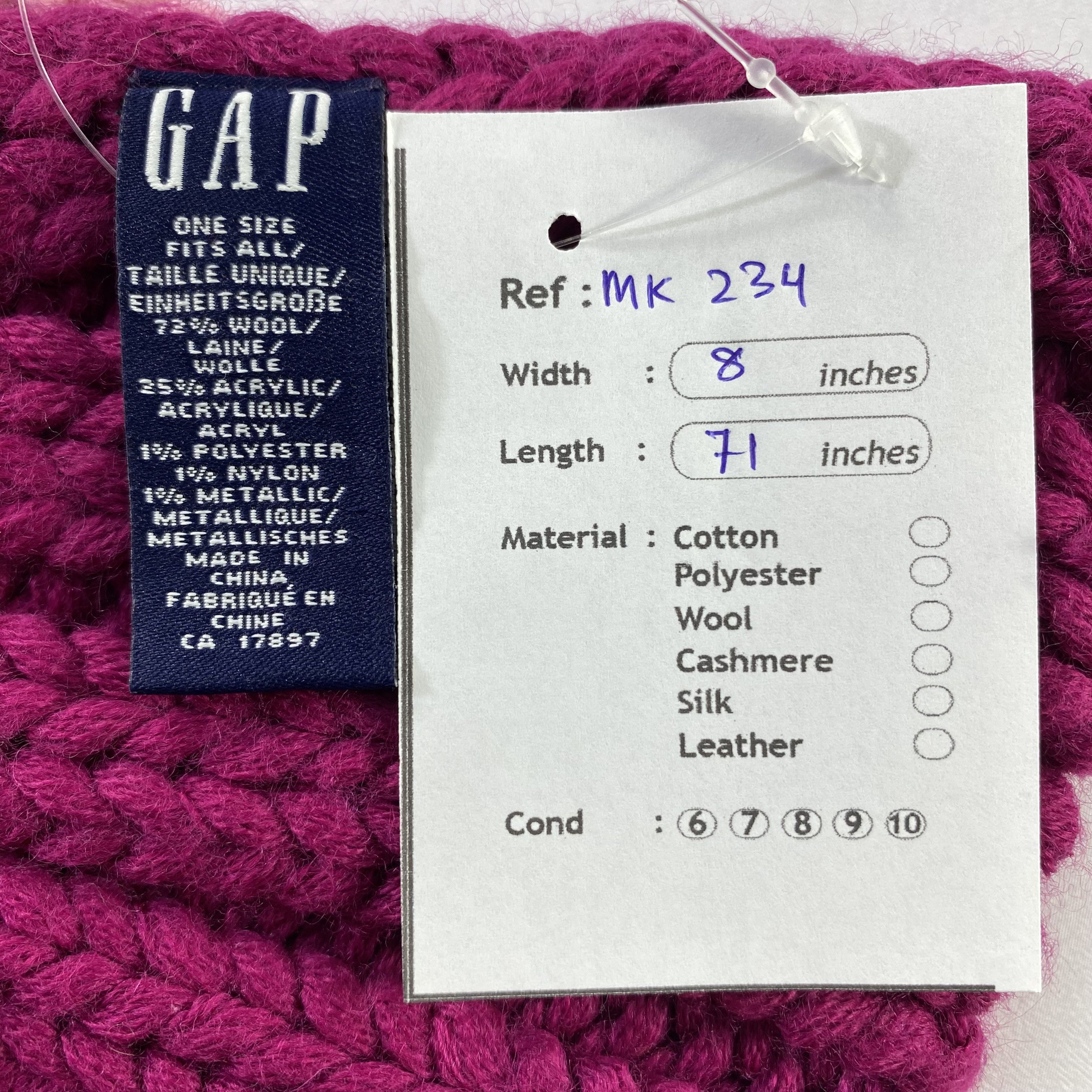 Gap Gap Cable Knit Scarf Neck Wrap Wool Muffler Size ONE SIZE - 5 Thumbnail