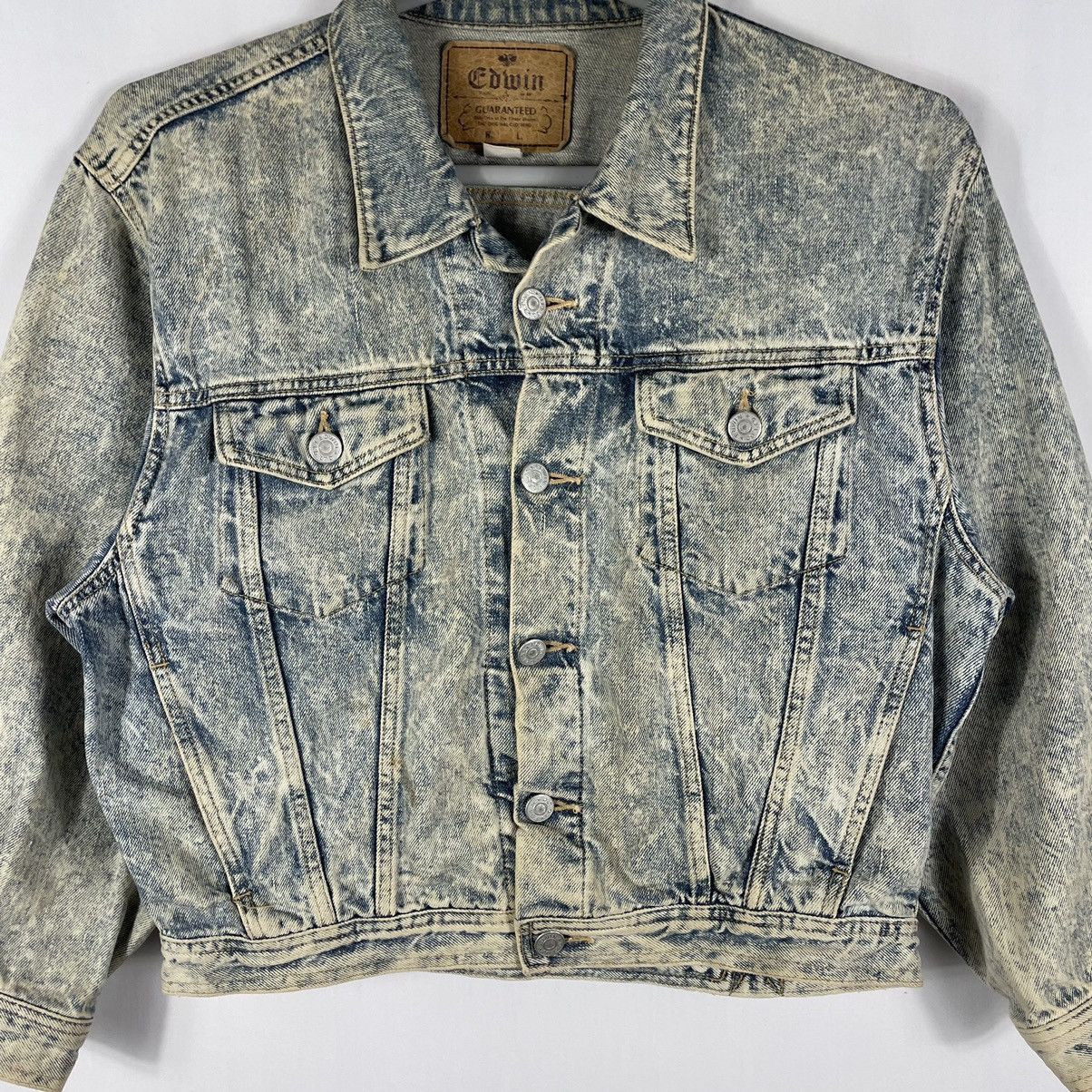 Designer × Edwin × Vintage 🔥Trash🔥Vintage Edwin 5464 Stone Washed Trucker Denim Jacket Size US M / EU 48-50 / 2 - 3 Thumbnail
