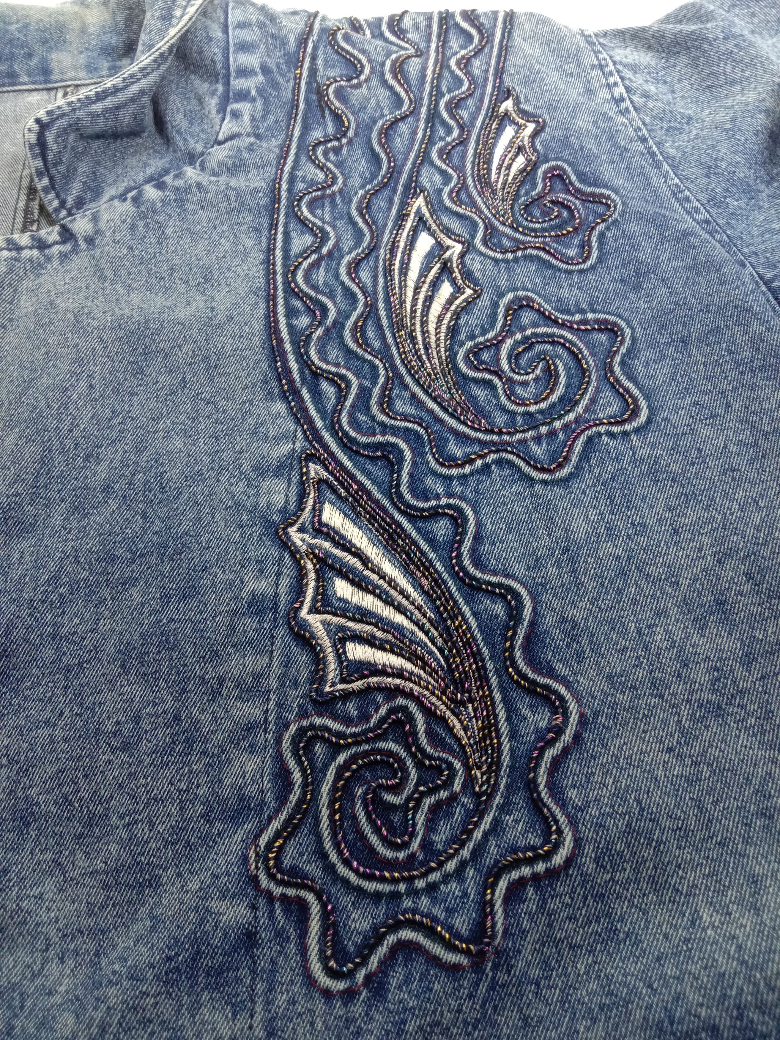 Japanese Brand Vintage Designer Embroidery Art Denim Jacket Size US XL / EU 56 / 4 - 8 Thumbnail