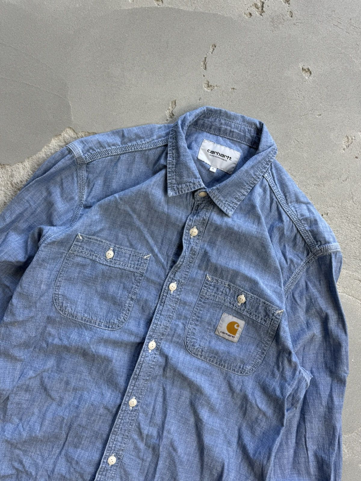 Carhartt × Vintage CARHARTT VINTAGE SALINAC WORKWEAR USA STYLE JEANS SHIRT Size US L / EU 52-54 / 3 - 3 Thumbnail