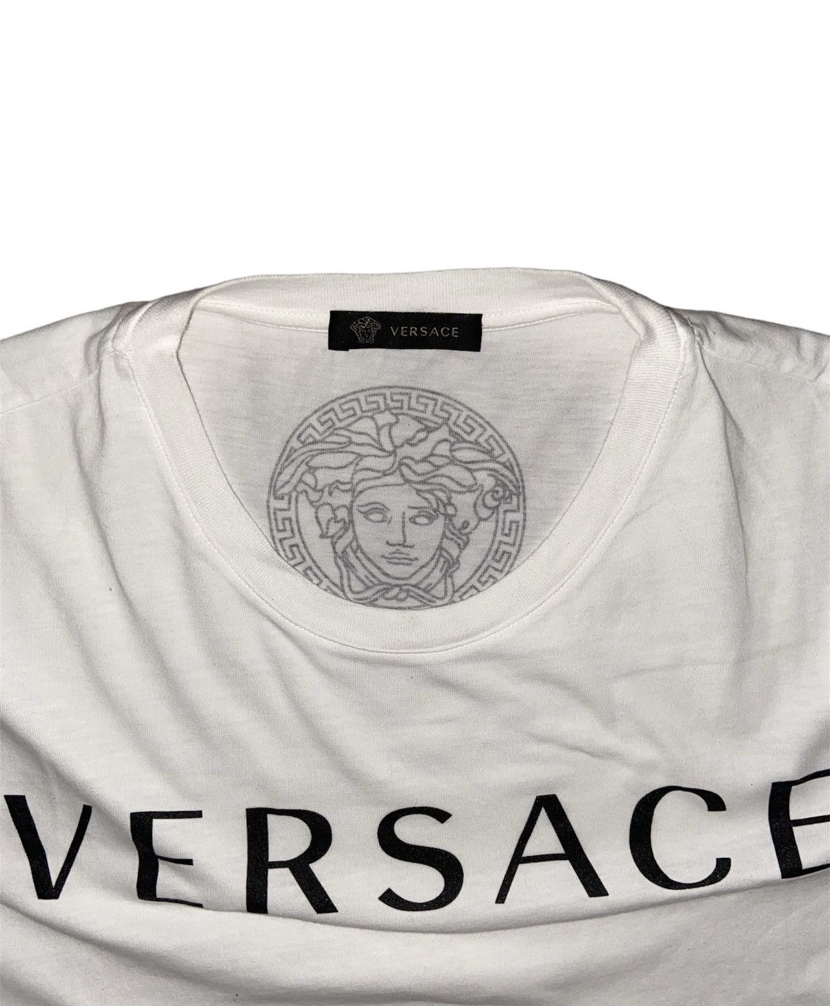 Versace VERSACE SPELL OUT WHITE TEE Size US M / EU 48-50 / 2 - 5 Thumbnail