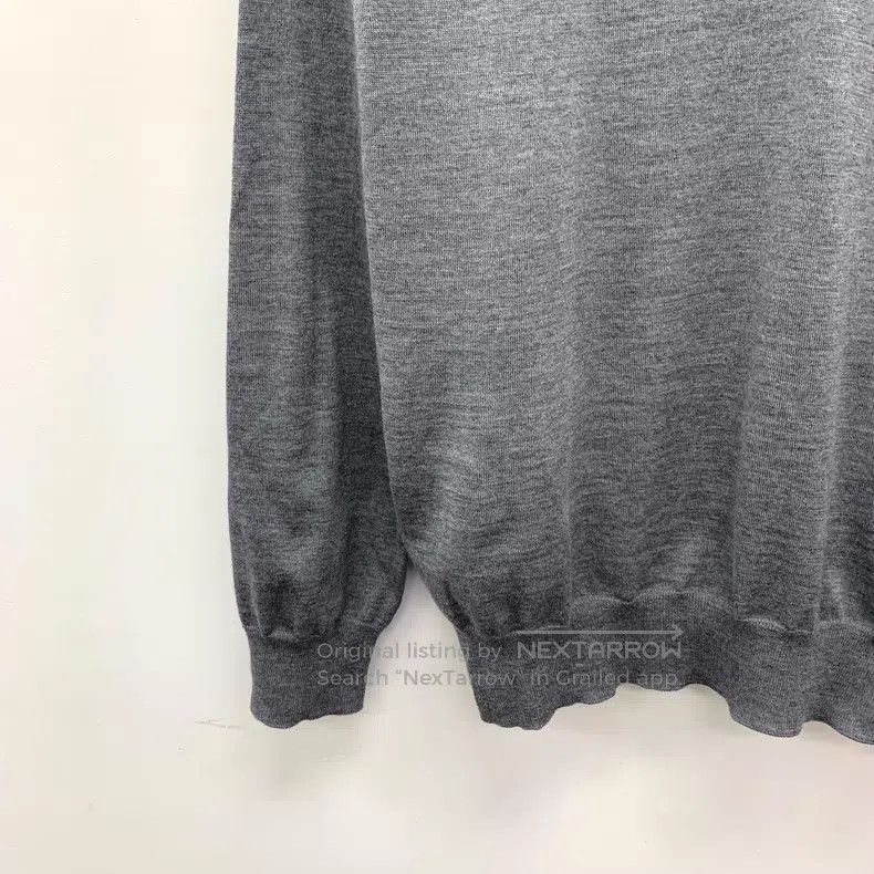 Prada Prada 23 gray wool lapel single-breasted long-sleeved knit Size XS / US 0-2 / IT 36-38 - 4 Thumbnail