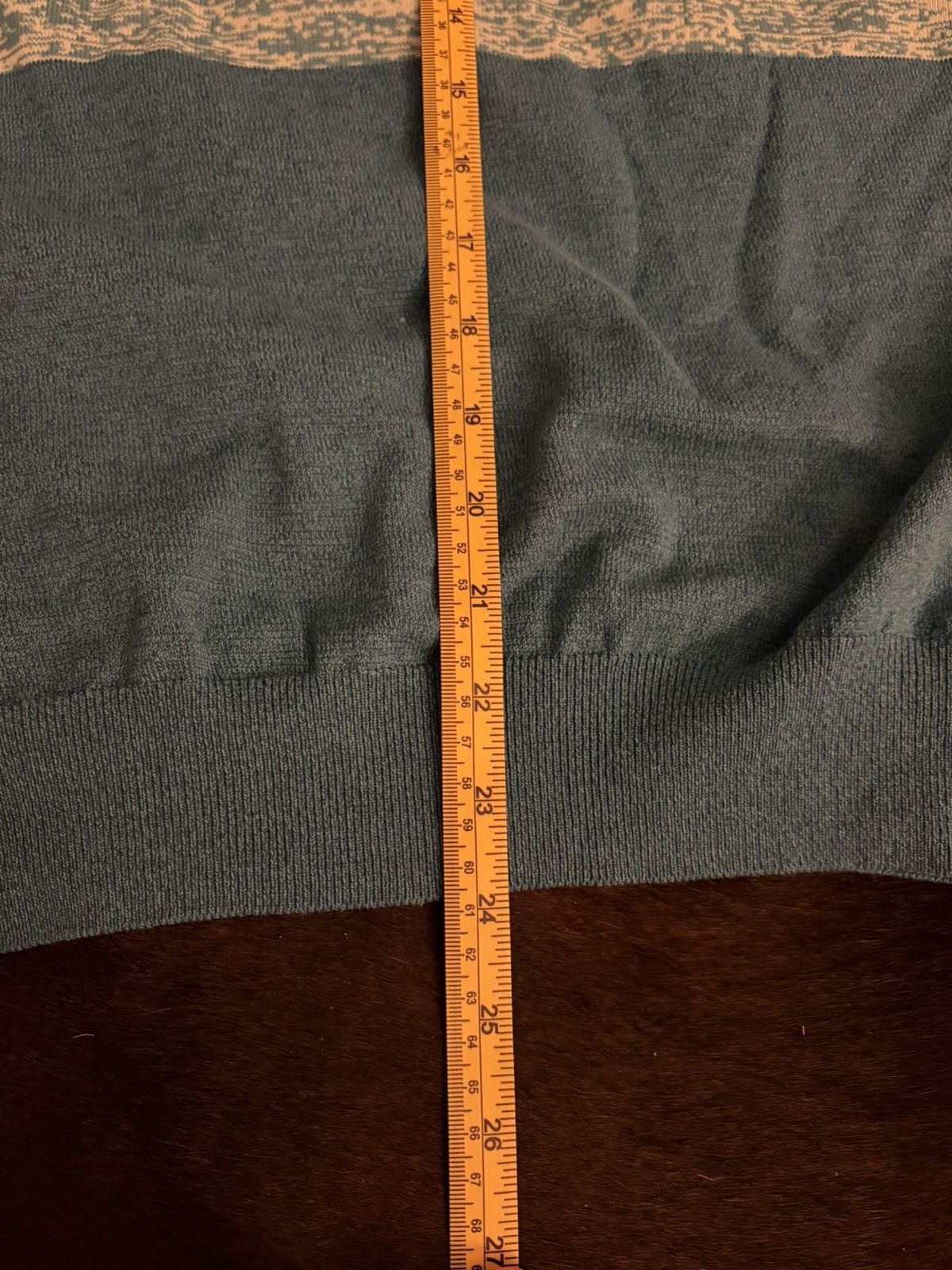 Paul Smith PS Paul Smith ColorBlock Cotton Blend Sweater Turquoise Blue Size US S / EU 44-46 / 1 - 9 Thumbnail