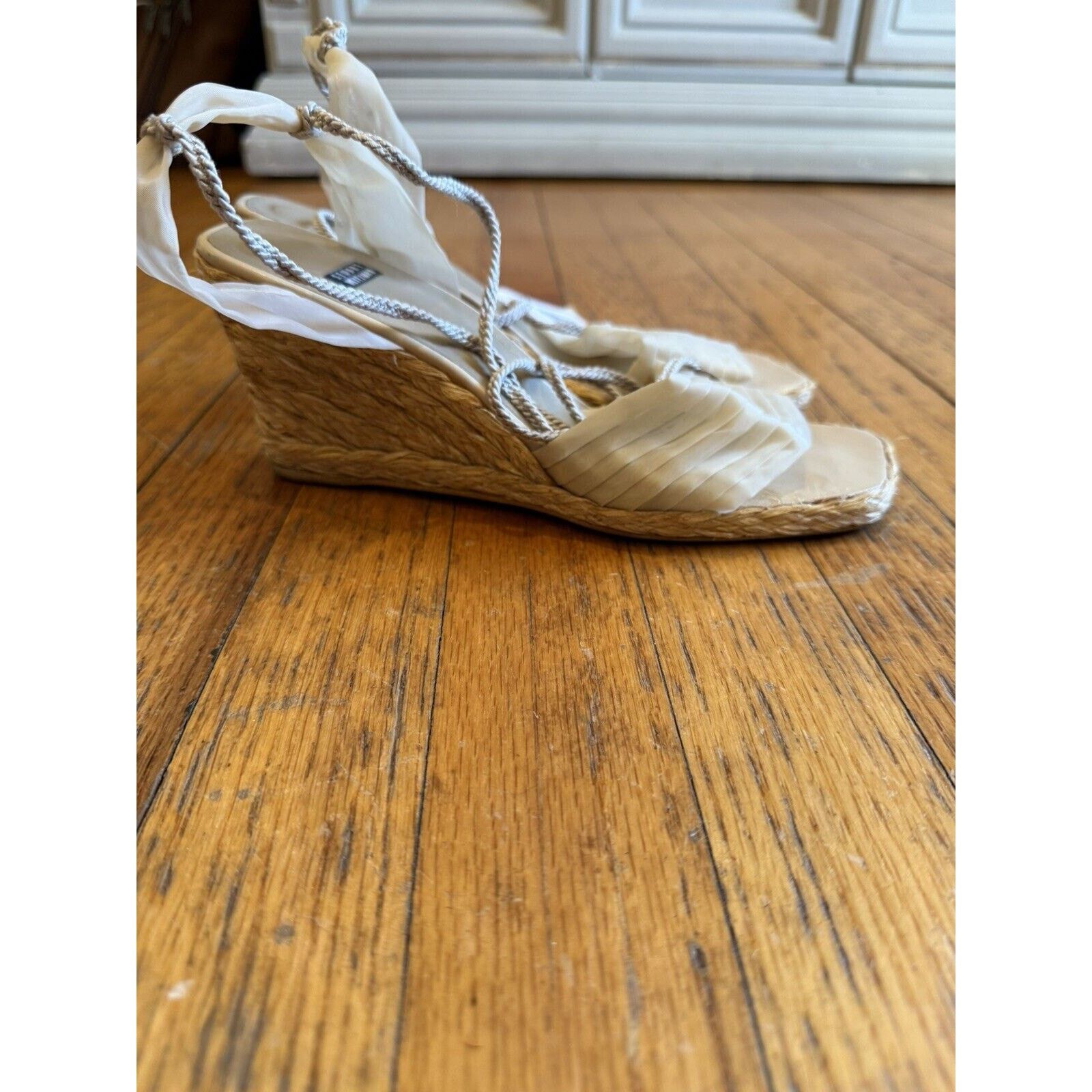 Stuart Weitzman Vintage Stuart Weitzman Chiffon Tie Up Espadrille Shoes 8B Size US 8 / IT 38 - 4 Thumbnail